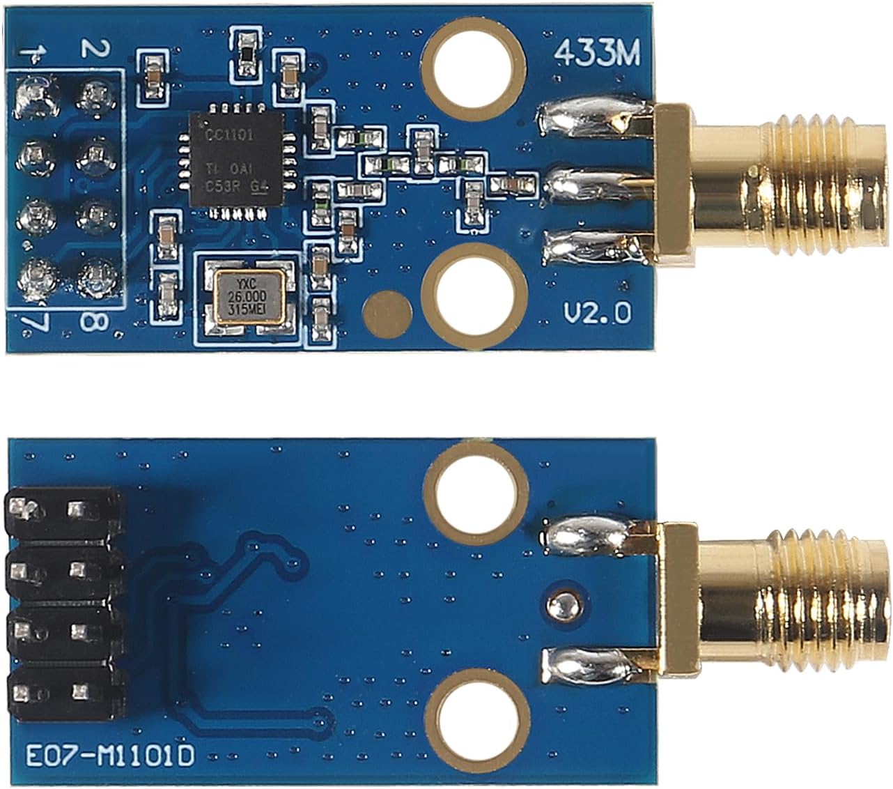 Thumbnail 2 de DWEII CC1101 ワイヤレスRFトランシーバーモジュール SMAアンテナ付き 315/433/868/915MHz