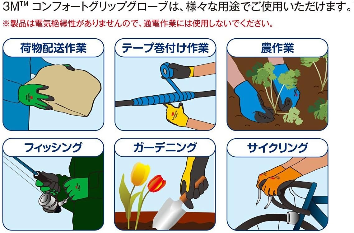 Detalle 1 de 3M コンフォートグリップ グローブ Lサイズ|通気性のあるニトリルコーティング手袋