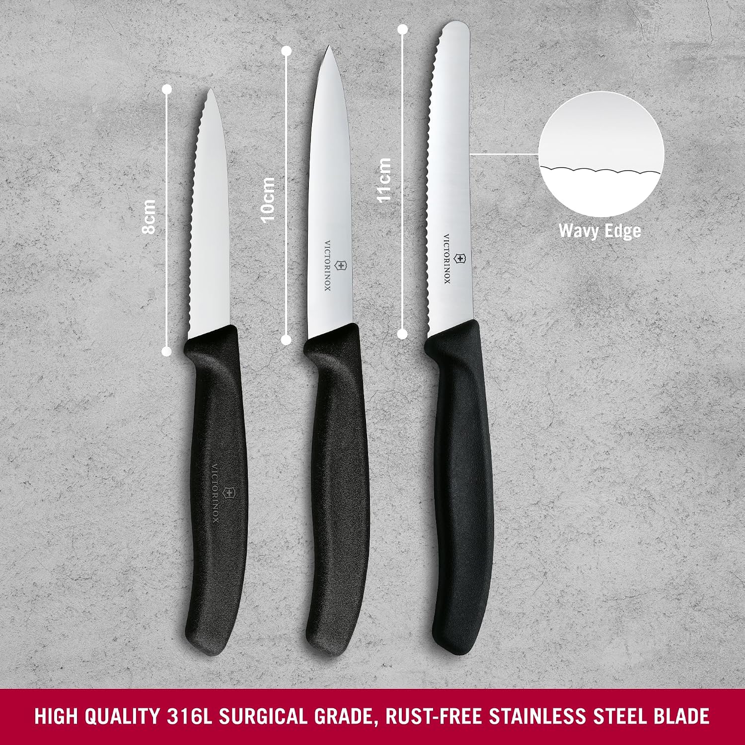 Detalle 2 de Victorinox Paring Knife Set, 3-Piece