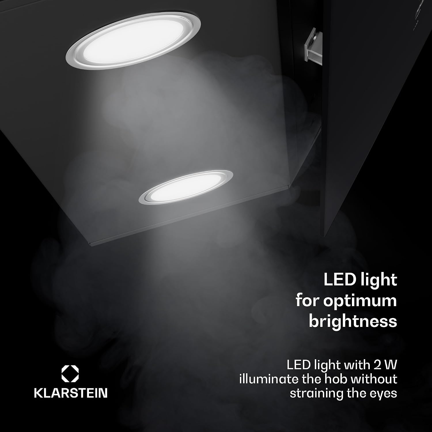Detalle 1 de Klarstein Alina CGCH3-Alina 3.0-60BK Cooker Hood, 520 m³/h, A++