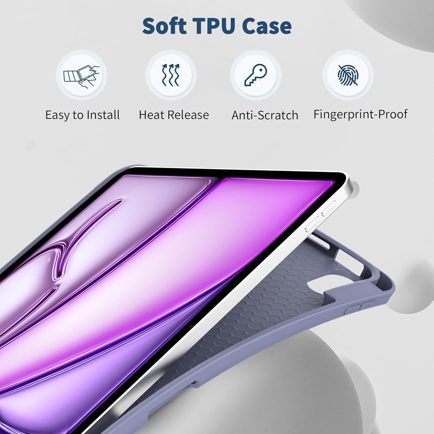 Thumbnail 5 de EasyAcc Hülle für iPad Air 11 Zoll (M4/M3/M2, 2026/2025/2024) & iPad Air 4/5 mit Stifthalter – Hell Lila