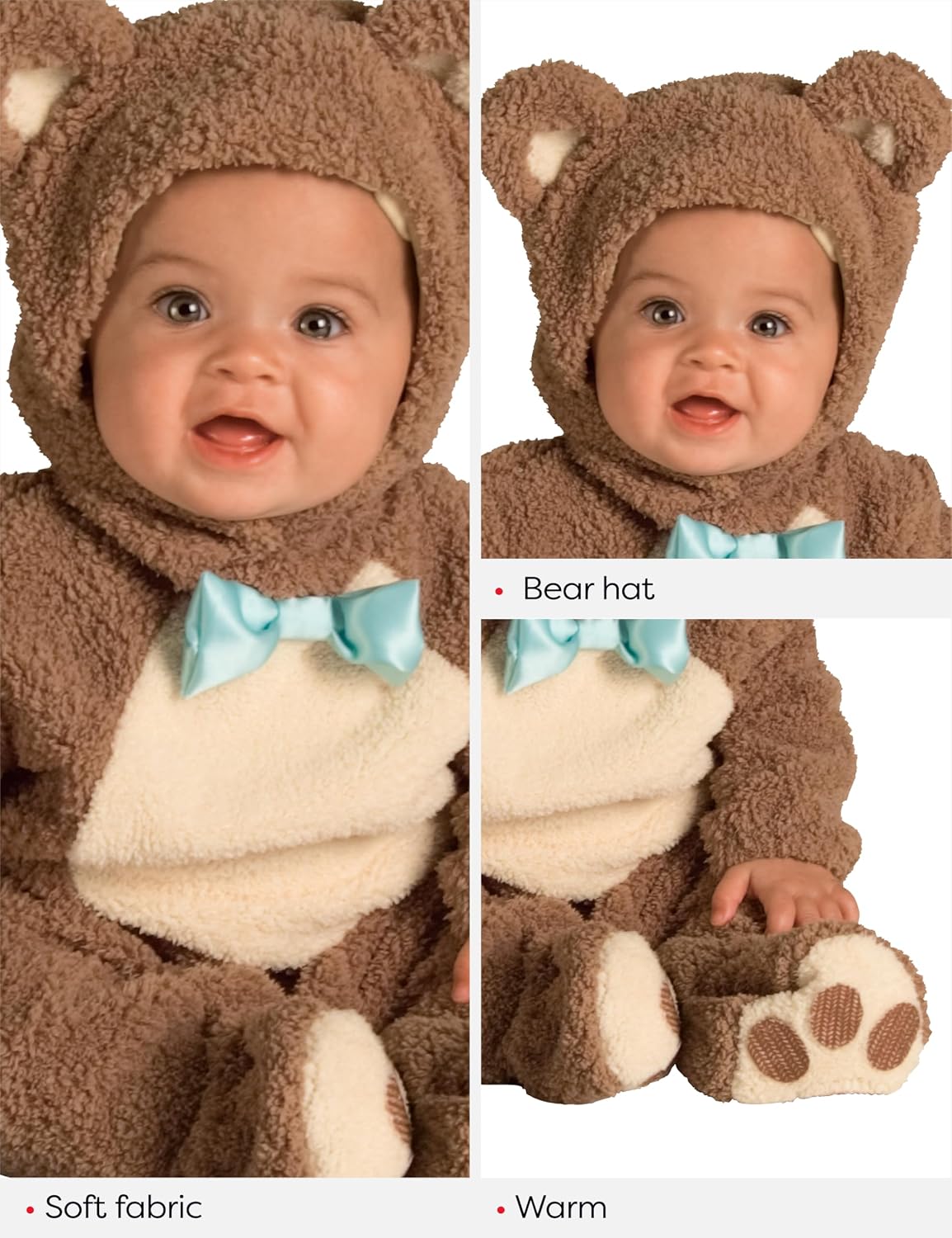 Detalle 2 de Rubies 885356 Oatmeal Bear Baby Costume with Rainbow Blanket