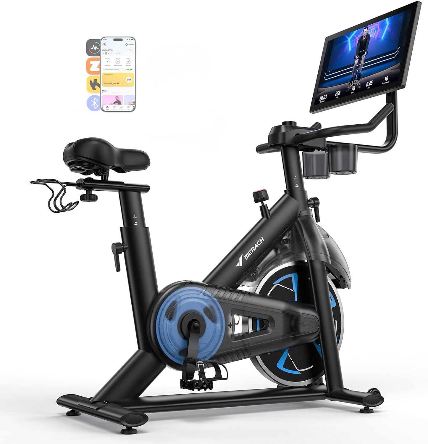 Detalle de MERACH Exercise Bike with 21.5-Inch Display