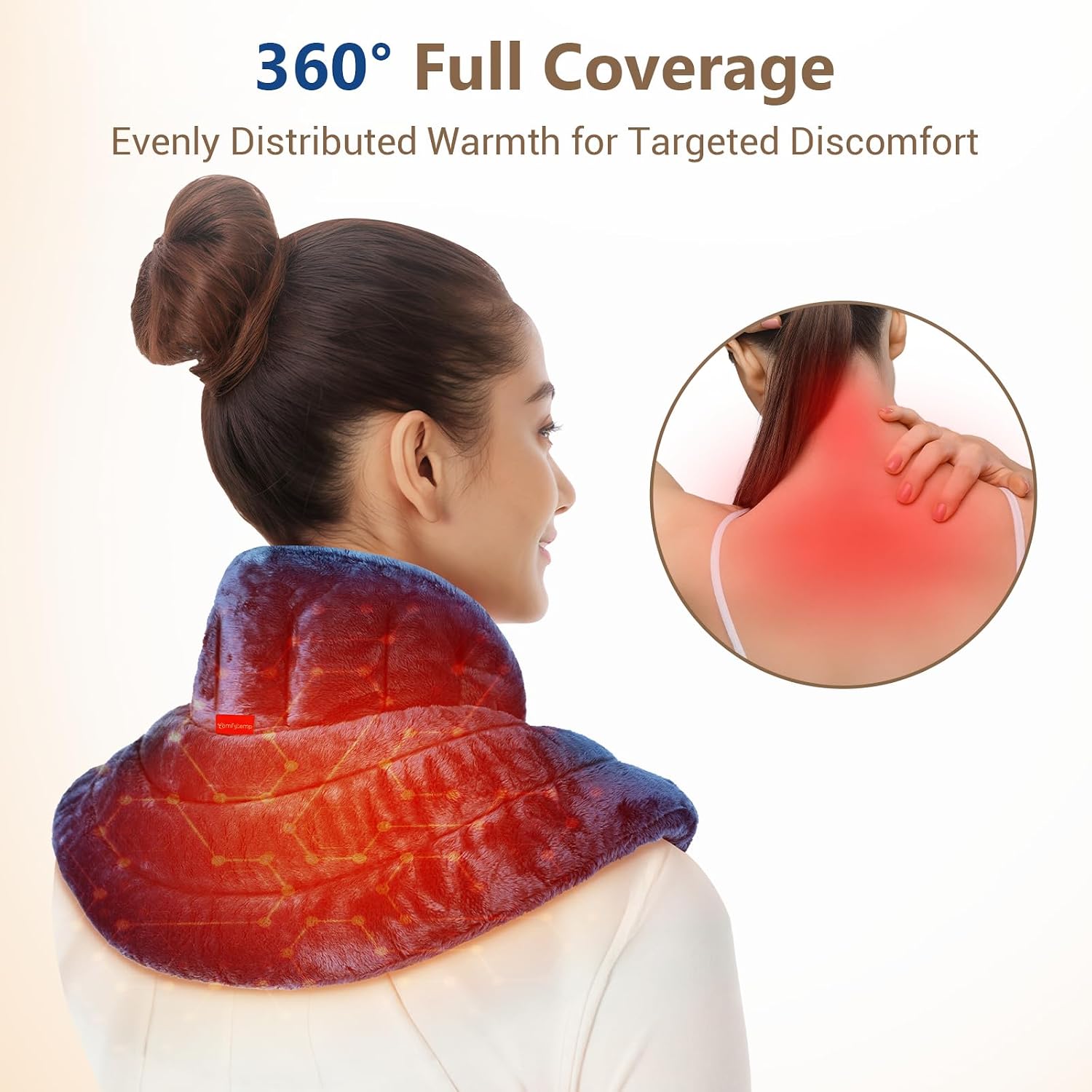 Thumbnail 1 de Comfytemp Weighted Microwave Heating Pad for Neck and Shoulders, Large Blue Flannel