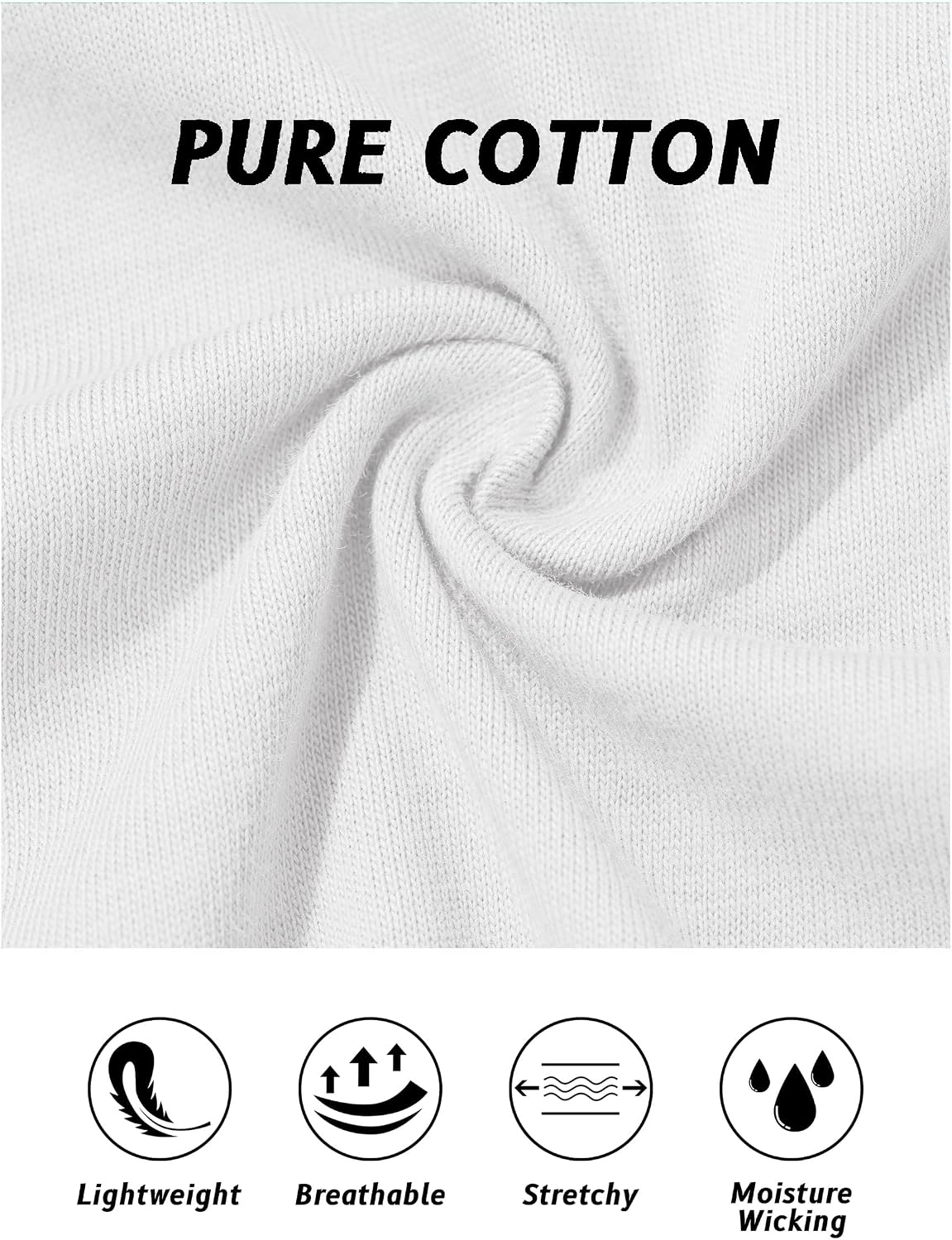Detalle de TACVASEN Langarmshirts für Damen aus Baumwolle mit Rundhalsausschnitt – klassisches Basic für Yoga & Alltag