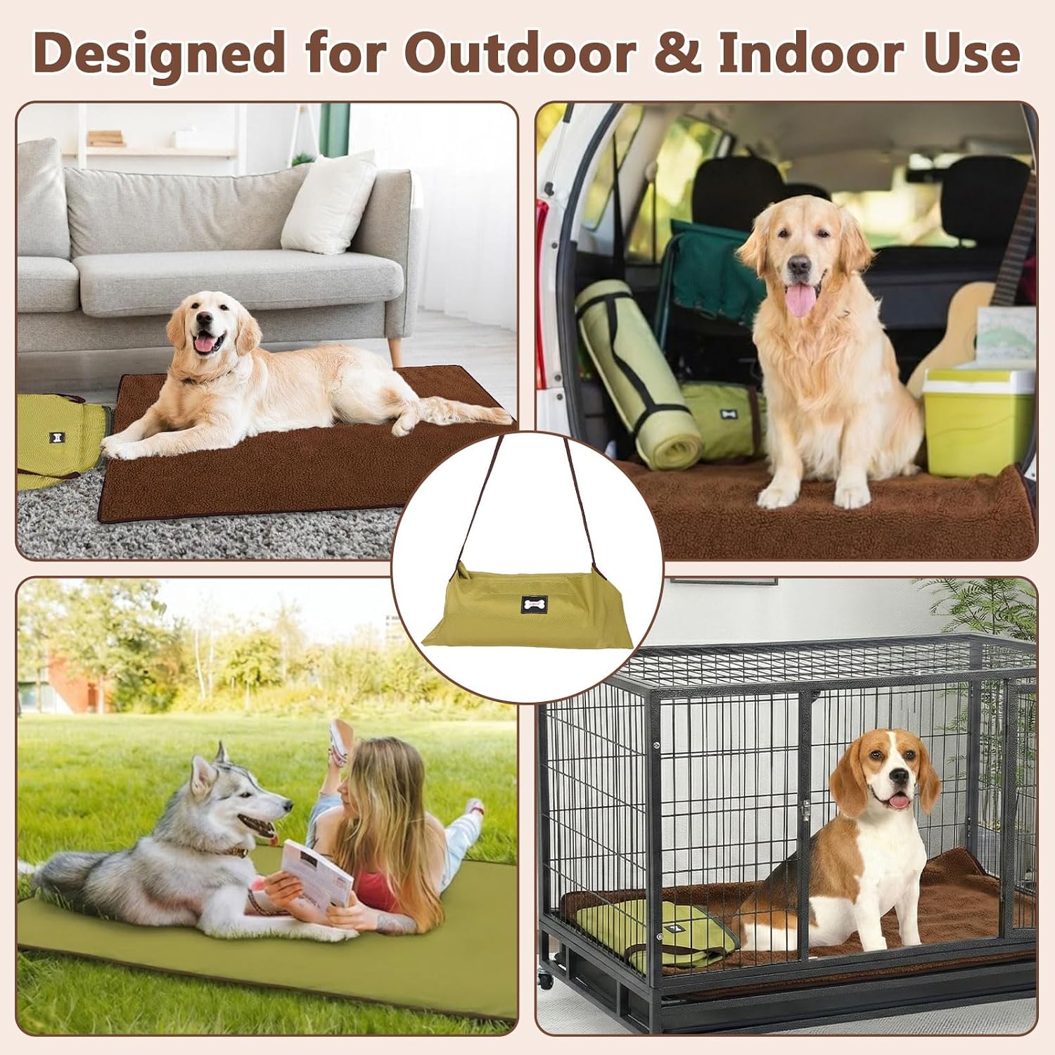 Thumbnail 6 de Pinboov faltbare Hundedecke für Unterwegs – 100×70 cm, wasserdicht, mit Tasche