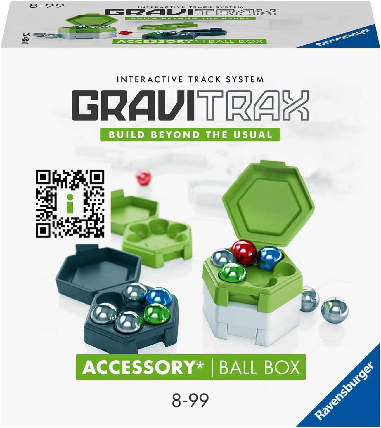 Detalle de Ravensburger GraviTrax Accessory Ball Box 27468 – Zubehör-Set mit Kugeln und 4 Aufbewahrungsboxen (ab 8 Jahren)
