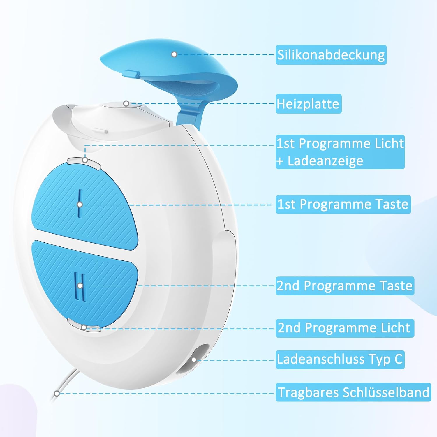 Thumbnail 5 de NEU Insektenstichheiler USB wiederaufladbar – Hitzestift gegen Mückenstiche mit 2 Modi