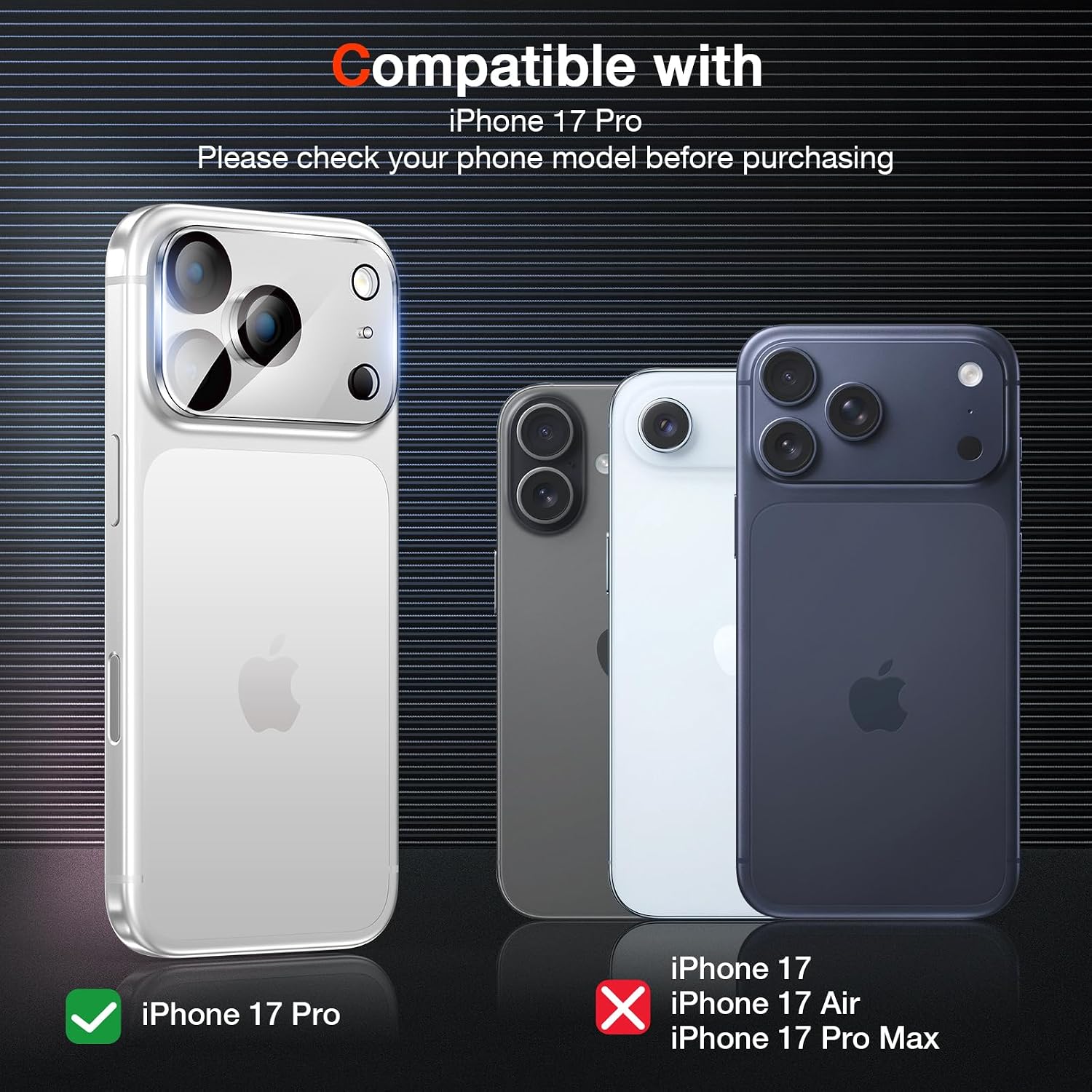 Detalle 2 de LK 3er Pack KameraSchutz für iPhone 17 Pro – 0,3 mm Panzerglas mit Militärstandard