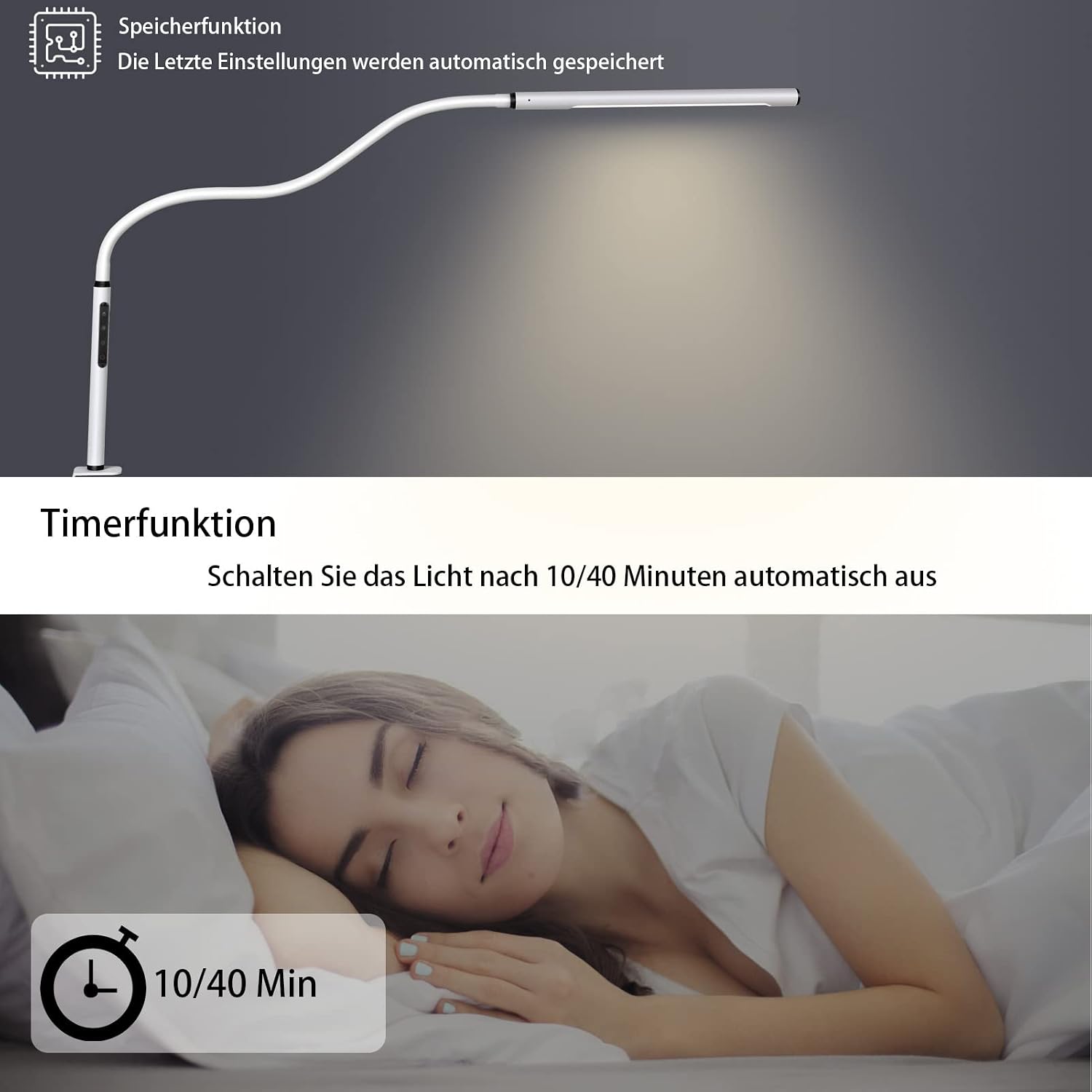 Thumbnail 4 de EYOCEAN LED Augenschutz Schreibtischlampe 12W