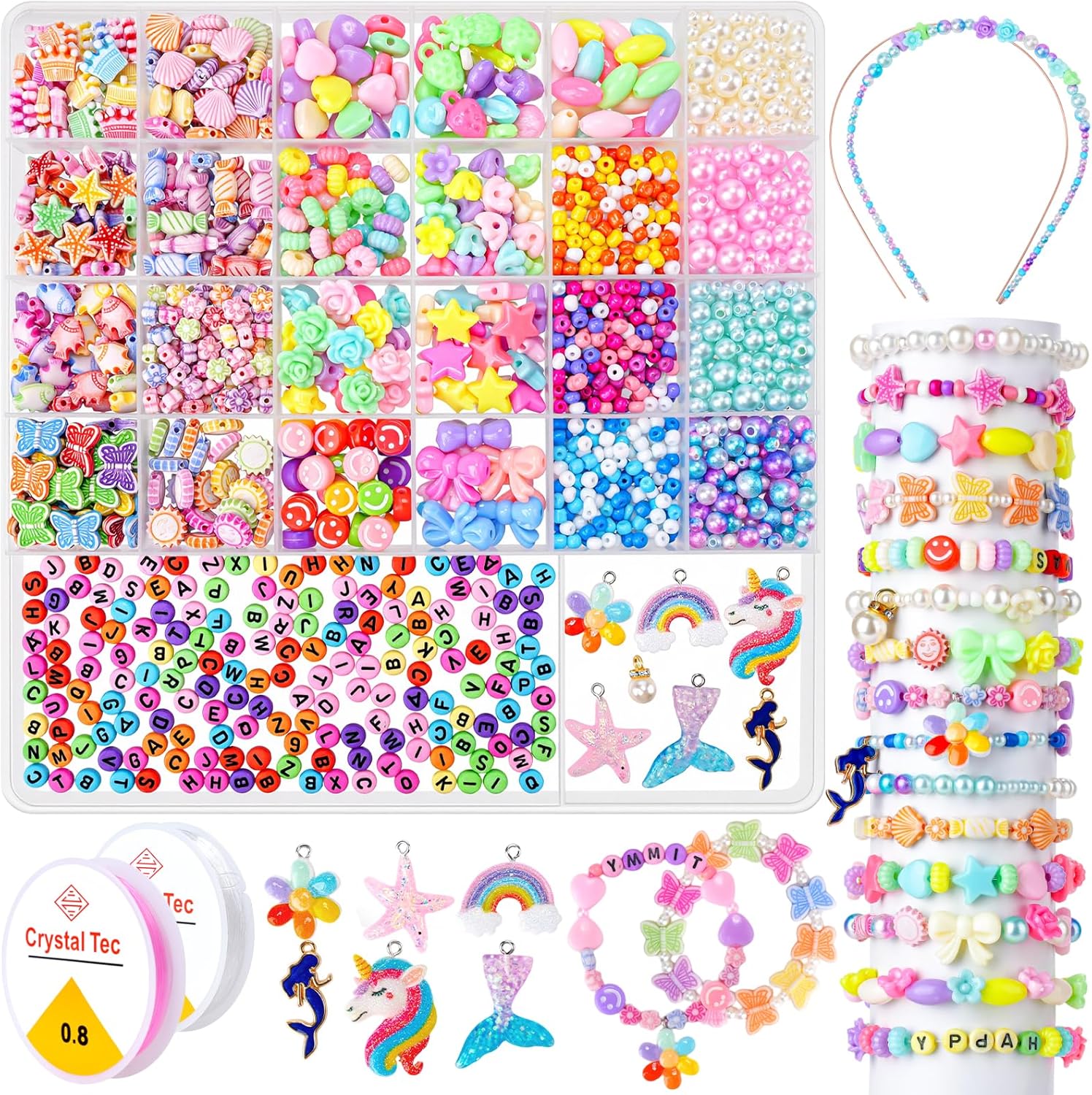 Detalle de snookids Perlas para Pulseras juego 25 piezas