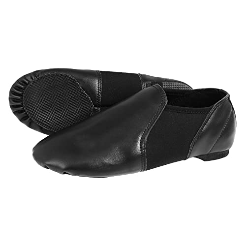 Thumbnail 3 de Slip On Jazz Dance Shoes - Pure Black Leather by Capra Falconeri