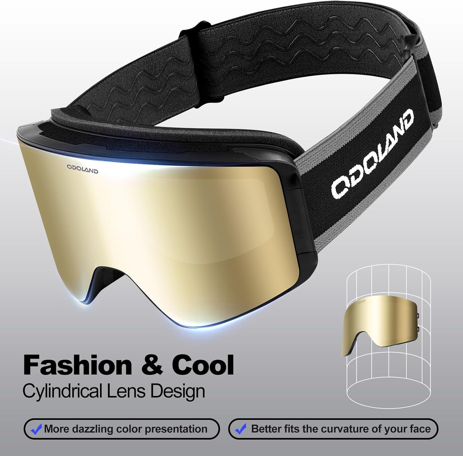 Detalle 2 de Odoland Ski Goggles Frameless 170° View