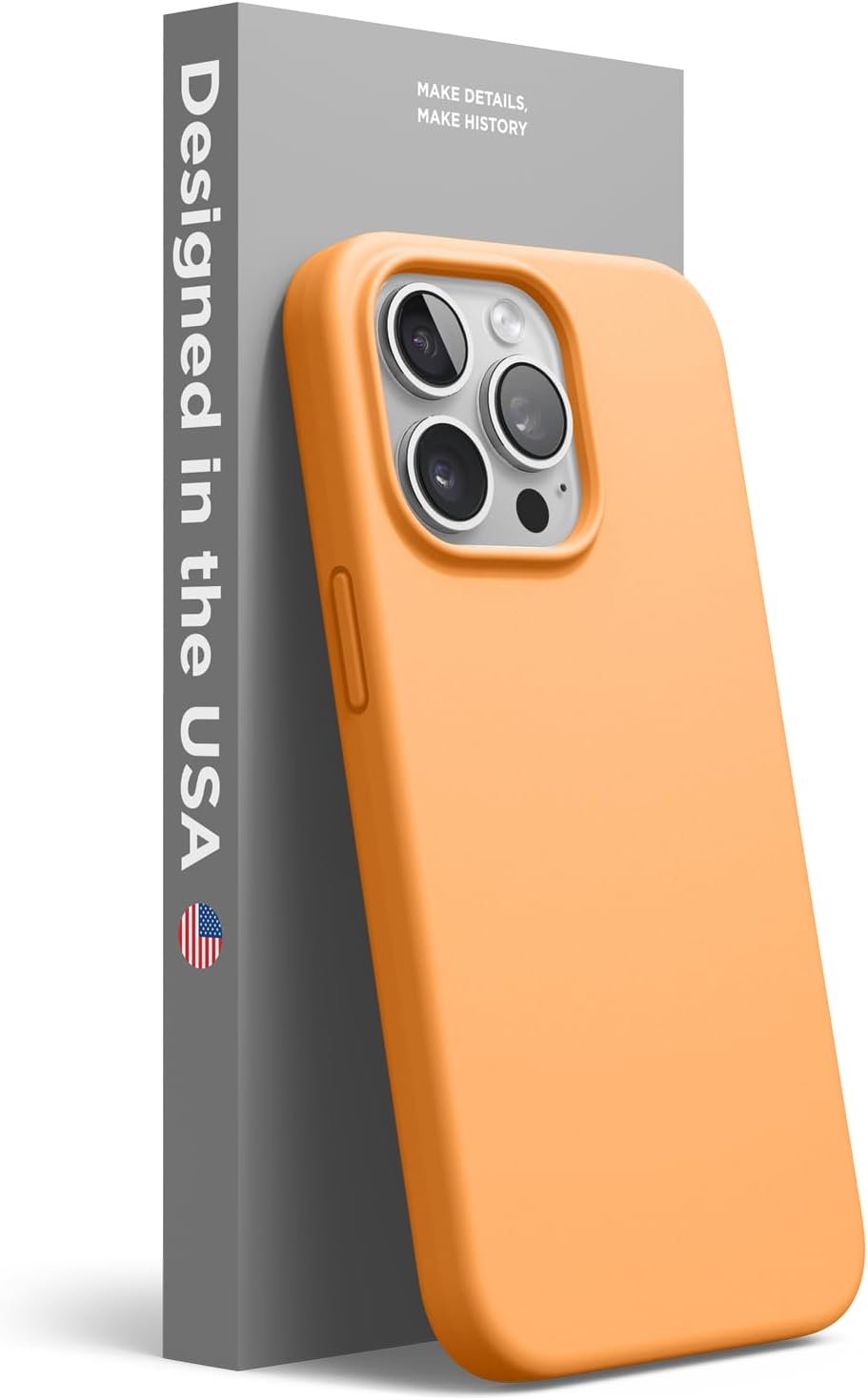 Detalle de elago Coque Silicone Liquide Compatible iPhone 13 Pro 6,1" — Étui silicone premium antichoc à 3 structures (orange)