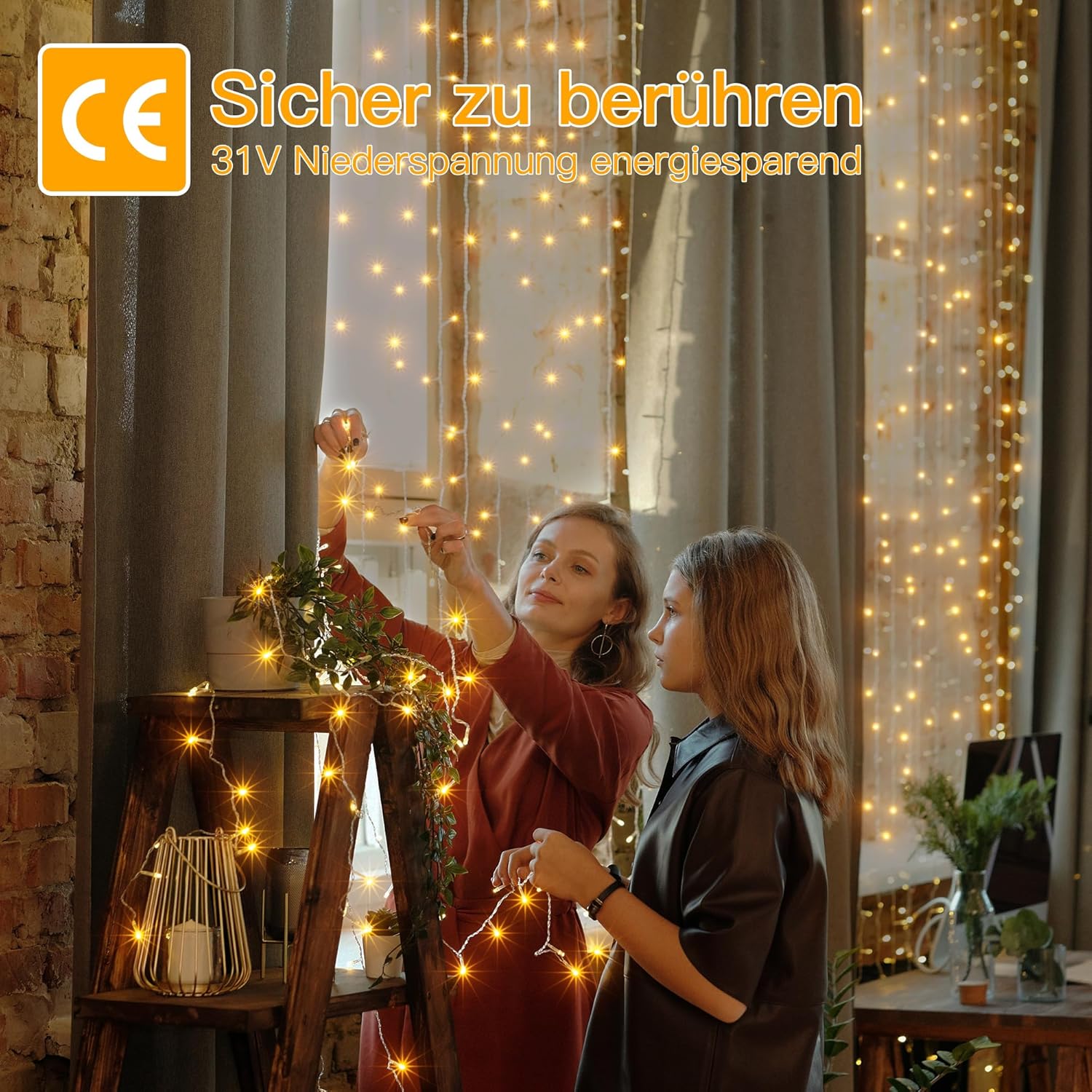 Detalle de Ollny Guirlande Lumineuse 80 m – 800 LEDs IP44, télécommande et 8 modes
