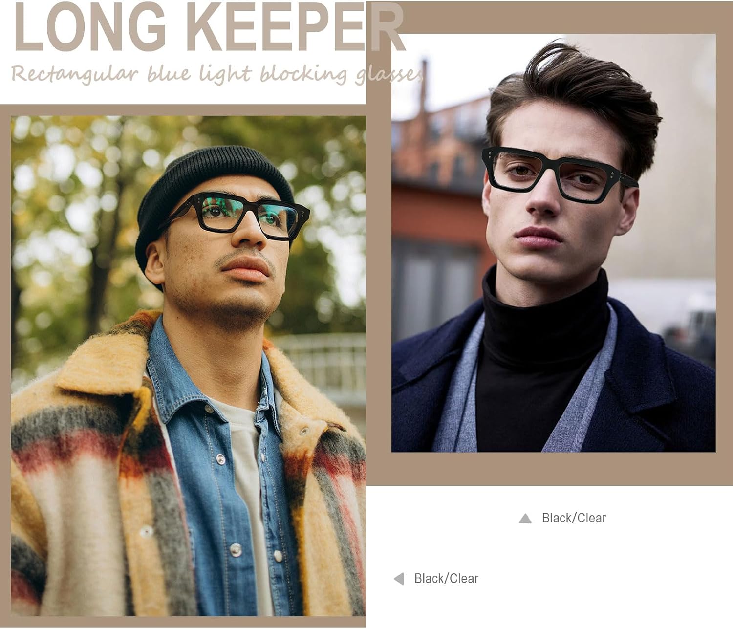 Thumbnail 3 de Long Keeper Rectangle Blue Light Blocking Glasses