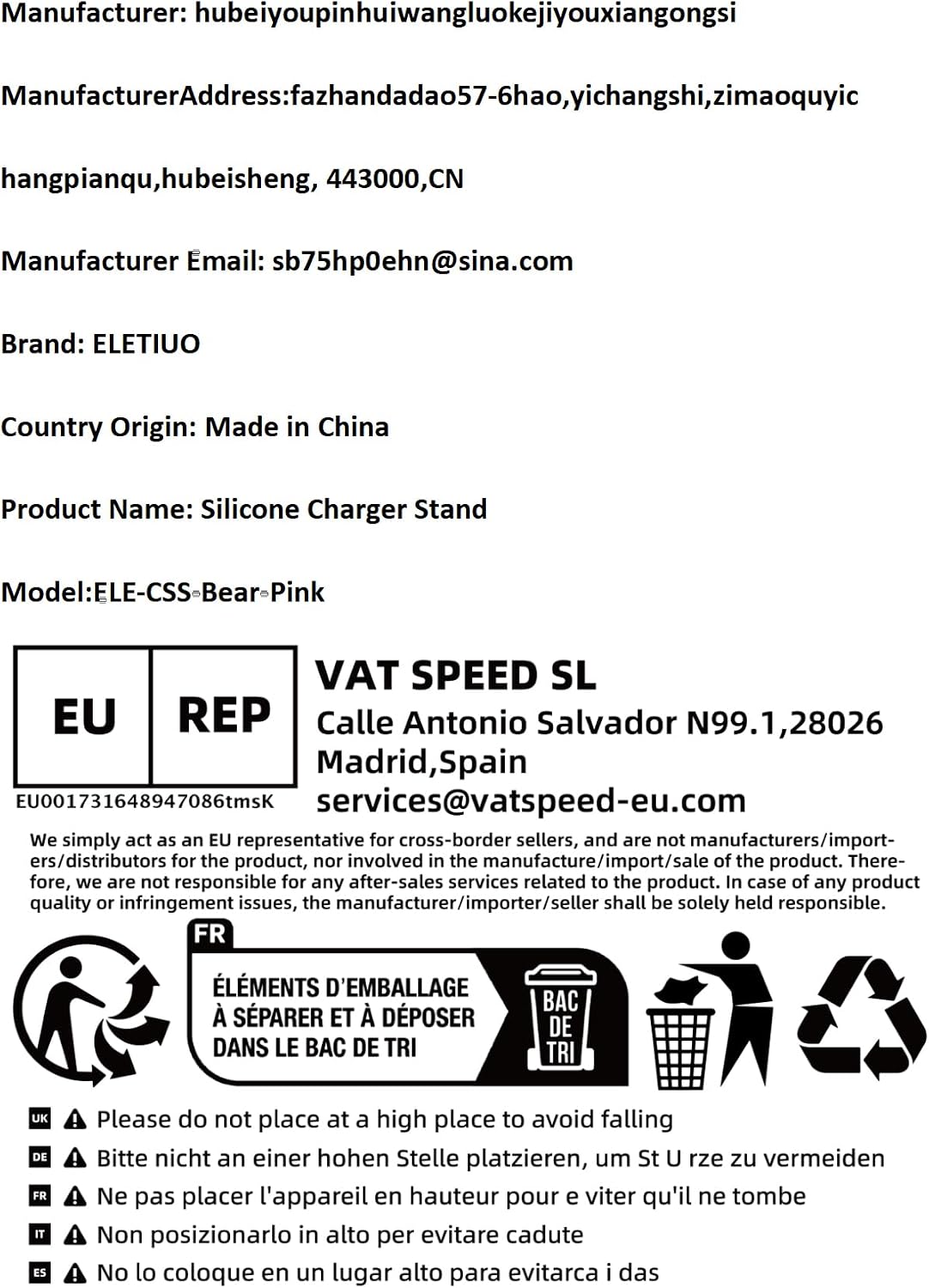 Thumbnail 6 de ELETIUO Apple Watch Charging Stand Pink