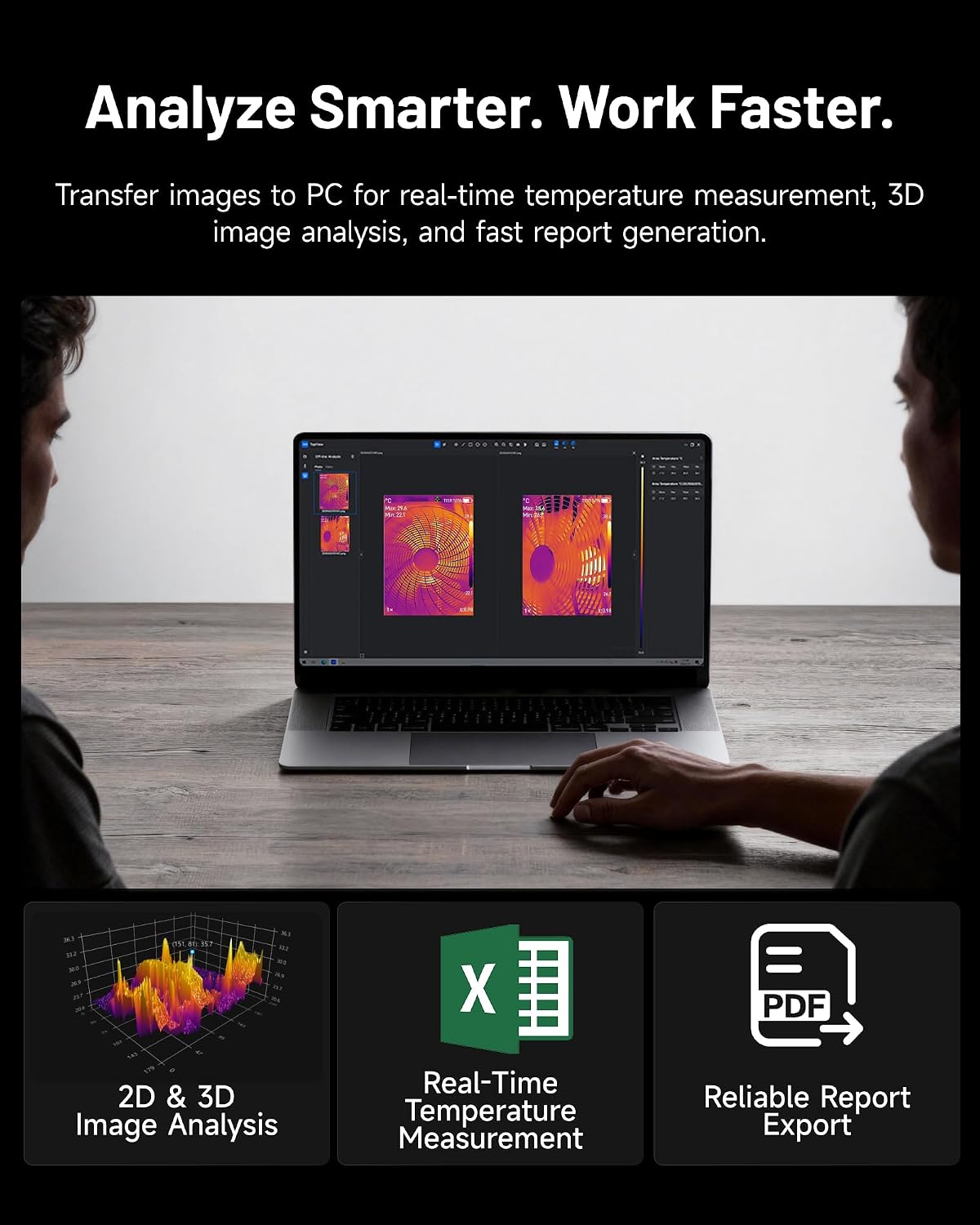 Thumbnail 6 de TOPDON thermal imaging camera with 3.5-inch display