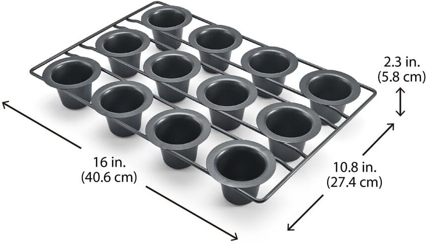 Detalle 2 de Chicago Metallic 26121 Professional 12-Cup Non-Stick Mini Popover Pan (16-Inch-by-10.75-Inch)