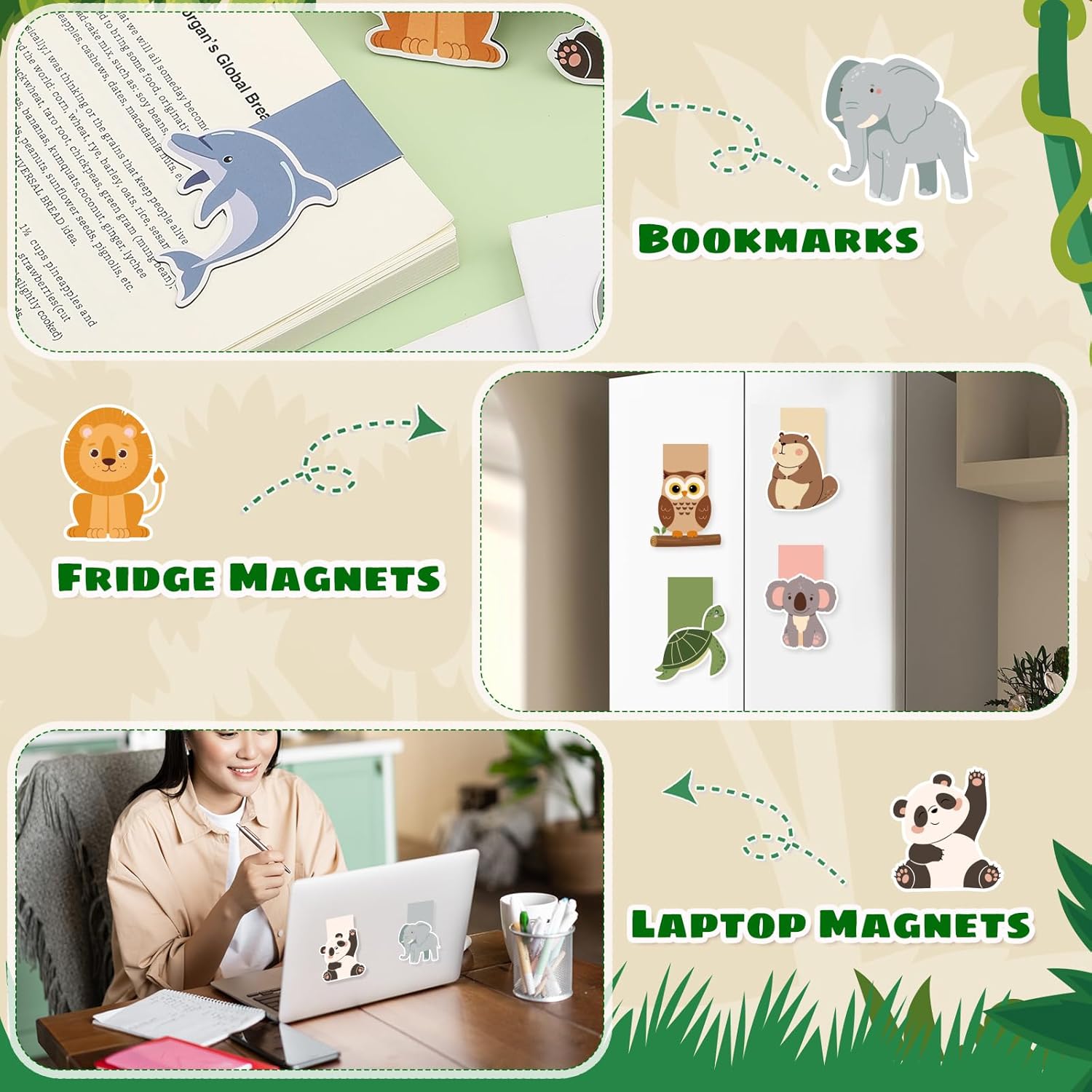 Thumbnail 4 de Thboxes 12 magnetische Lesezeichen Kinder 📚