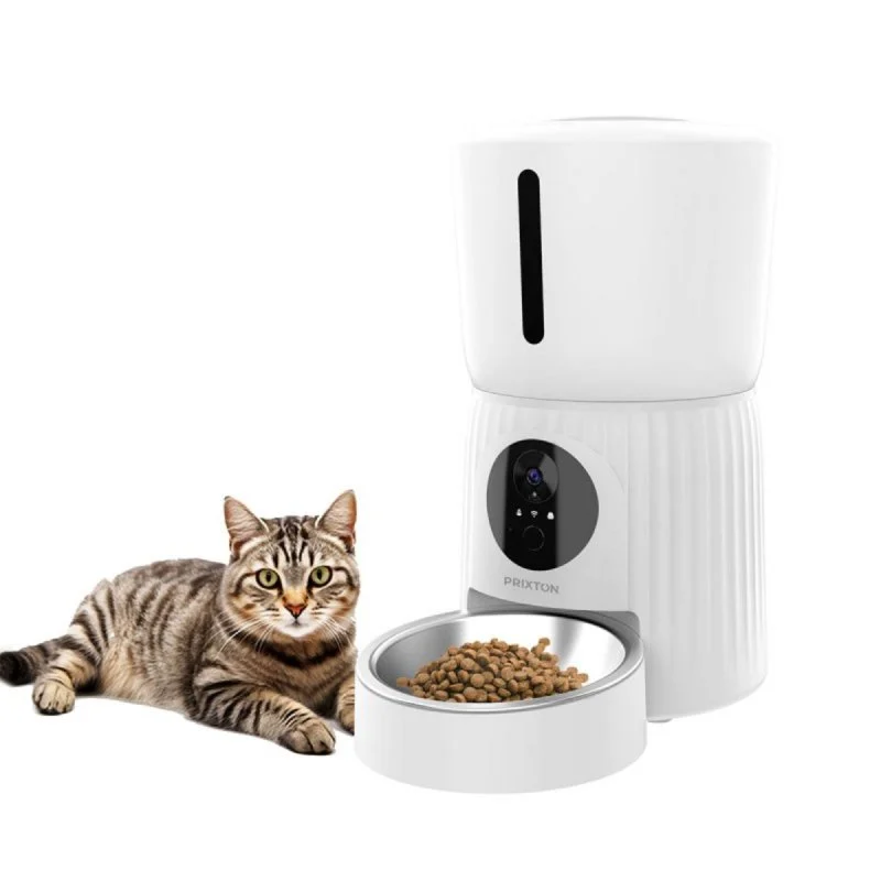 Detalle de Comedero Inteligente WiFi con Cámara Full HD de Prixton (4L) para Mascotas