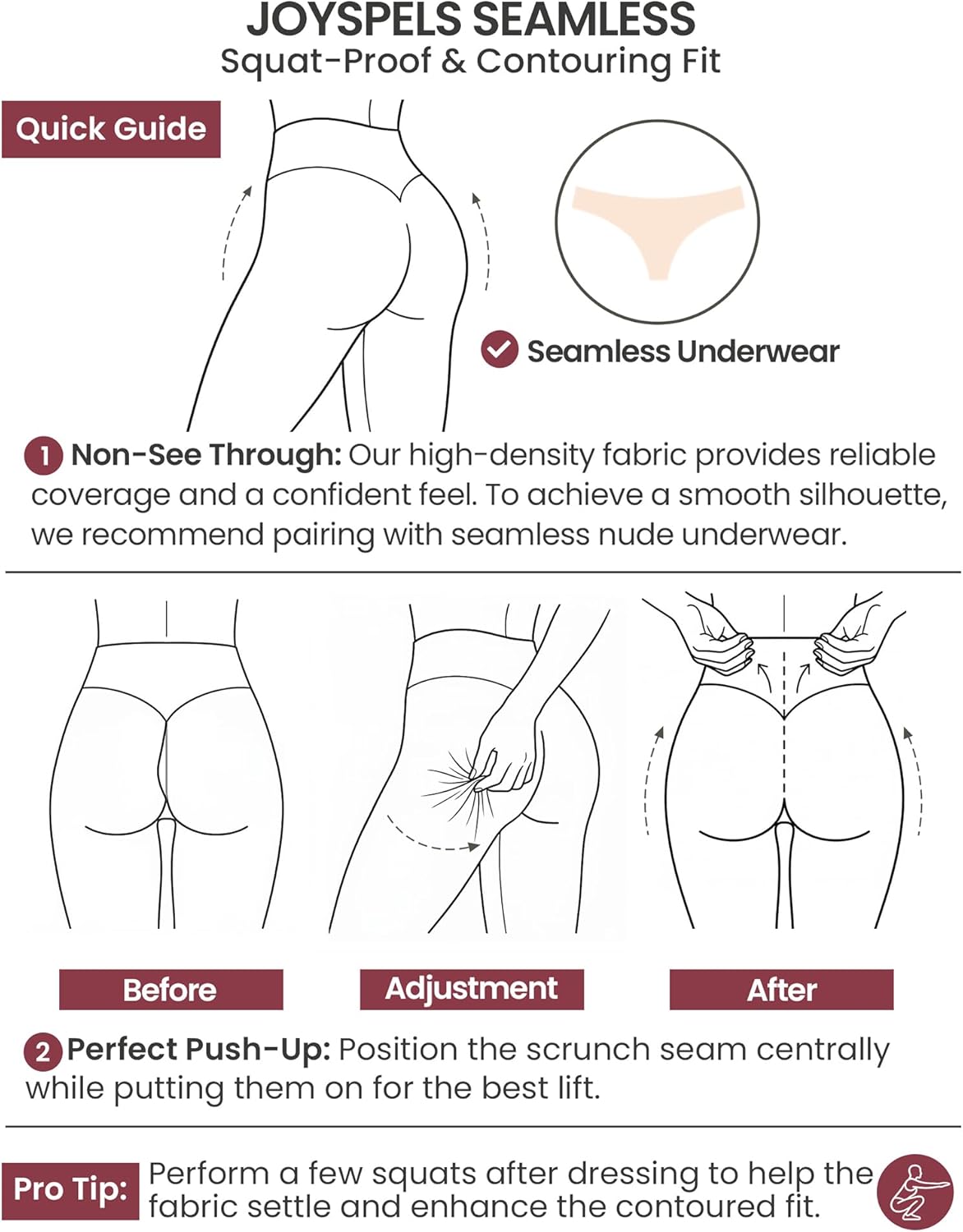 Thumbnail 3 de JOYSPELS Women’s Seamless Bums Lift Leggings with Tummy Control