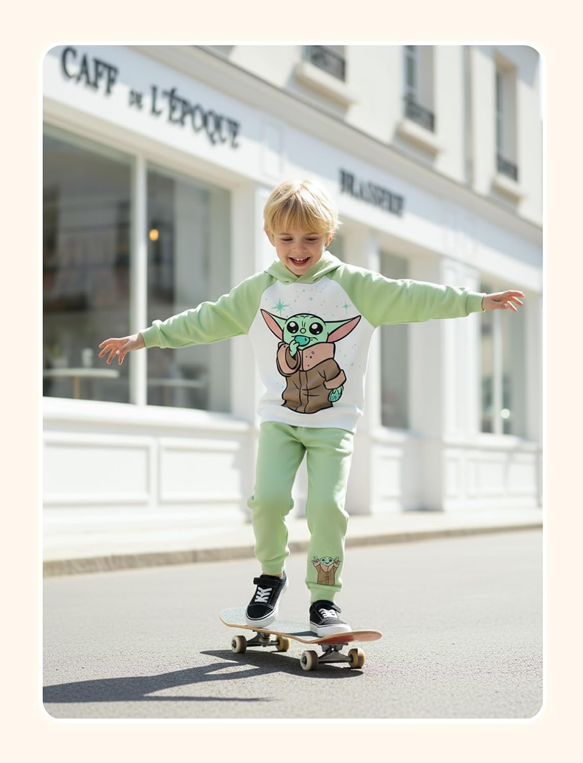Thumbnail 6 de Disney The Mandalorian Grogu Boys’ Hoodie and Jogger Set, Cotton Blend