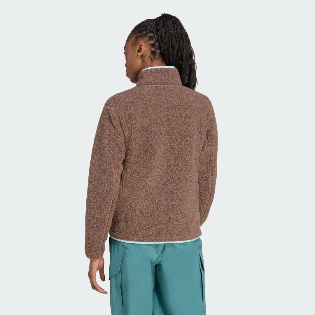 Detalle 2 de Sudadera Terrex Xploric High Pile Fleece de Adidas – color Marrón