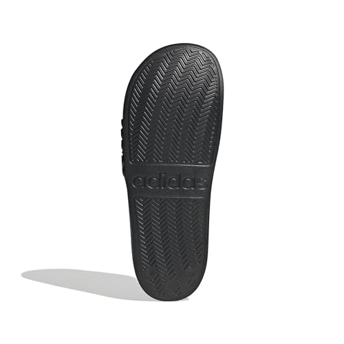 Detalle 2 de adidas Adilette Shower Slides (Core Black) — chanclas unisex con plantilla moldeada