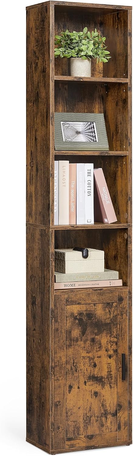 Thumbnail 6 de VASAGLE SIREN LBC401W01 6-Tier Bookcase with Cabinet, Cloud White