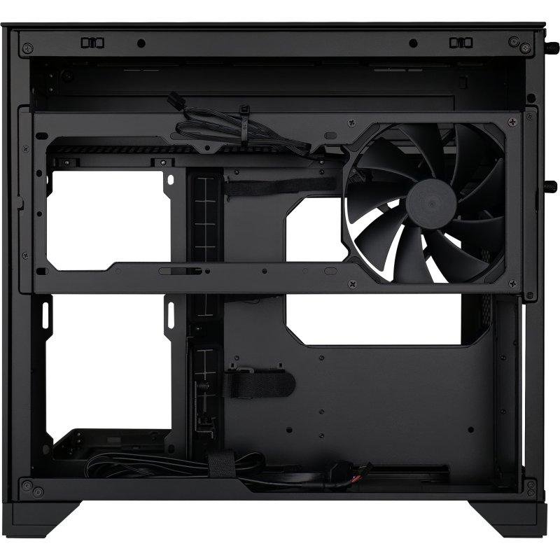 Detalle 2 de Caja PC Lian Li O11 Vision-M Negra Mini-ITX/M-ATX: triple panel de vidrio y flujo de aire optimizado