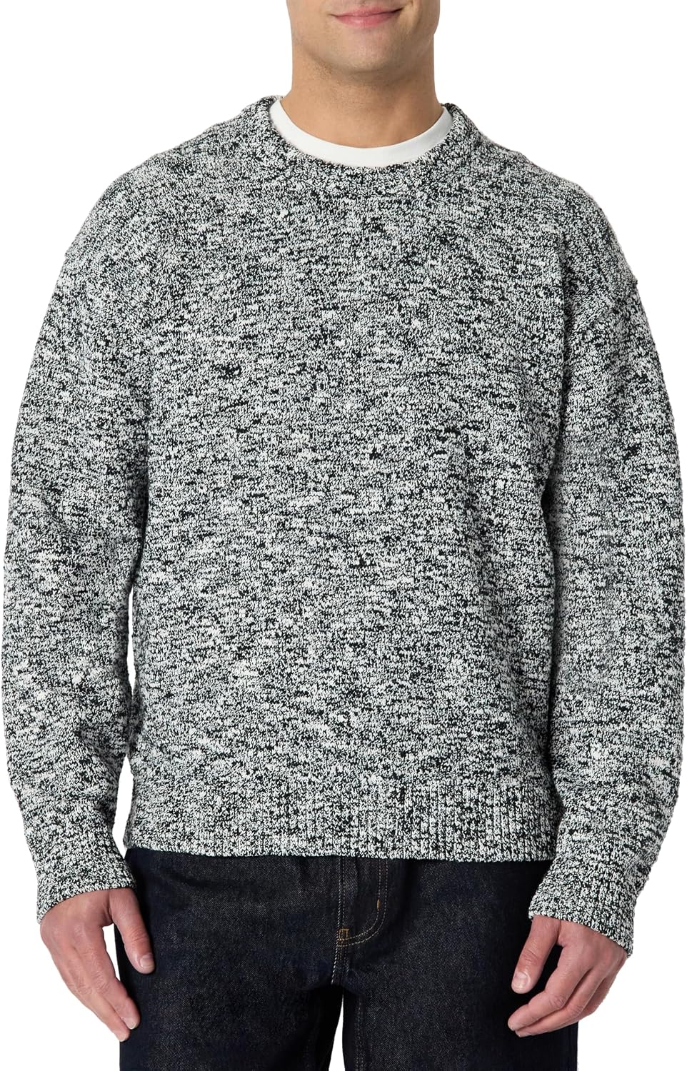Detalle de Amazon Essentials Men's Relaxed-Fit Multi-Colour Heavyweight Crewneck Pullover Jumper
