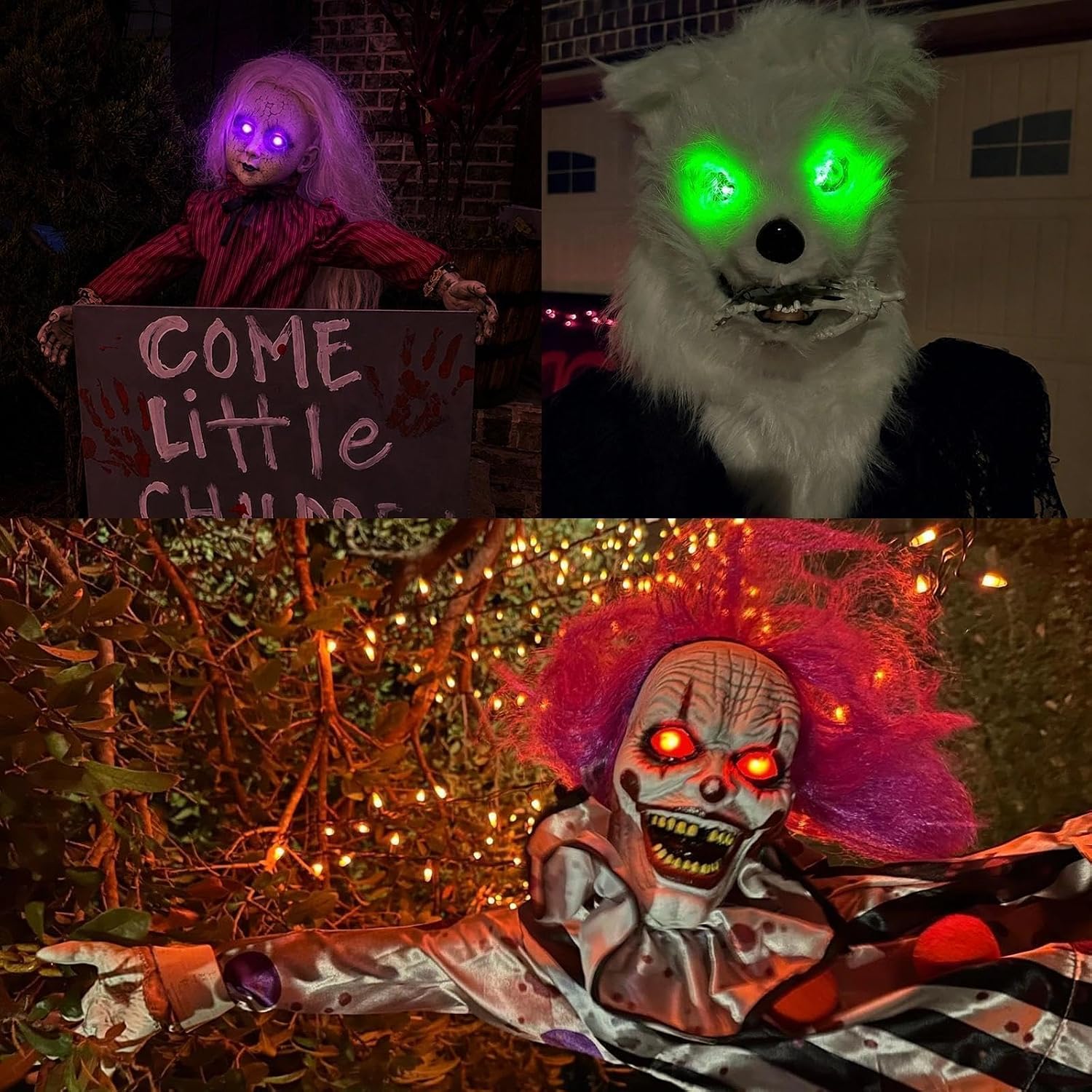 Detalle de BlissfulTie BL1457 Red LED Halloween Eyes, 2 Sets with 6-Hour Timer