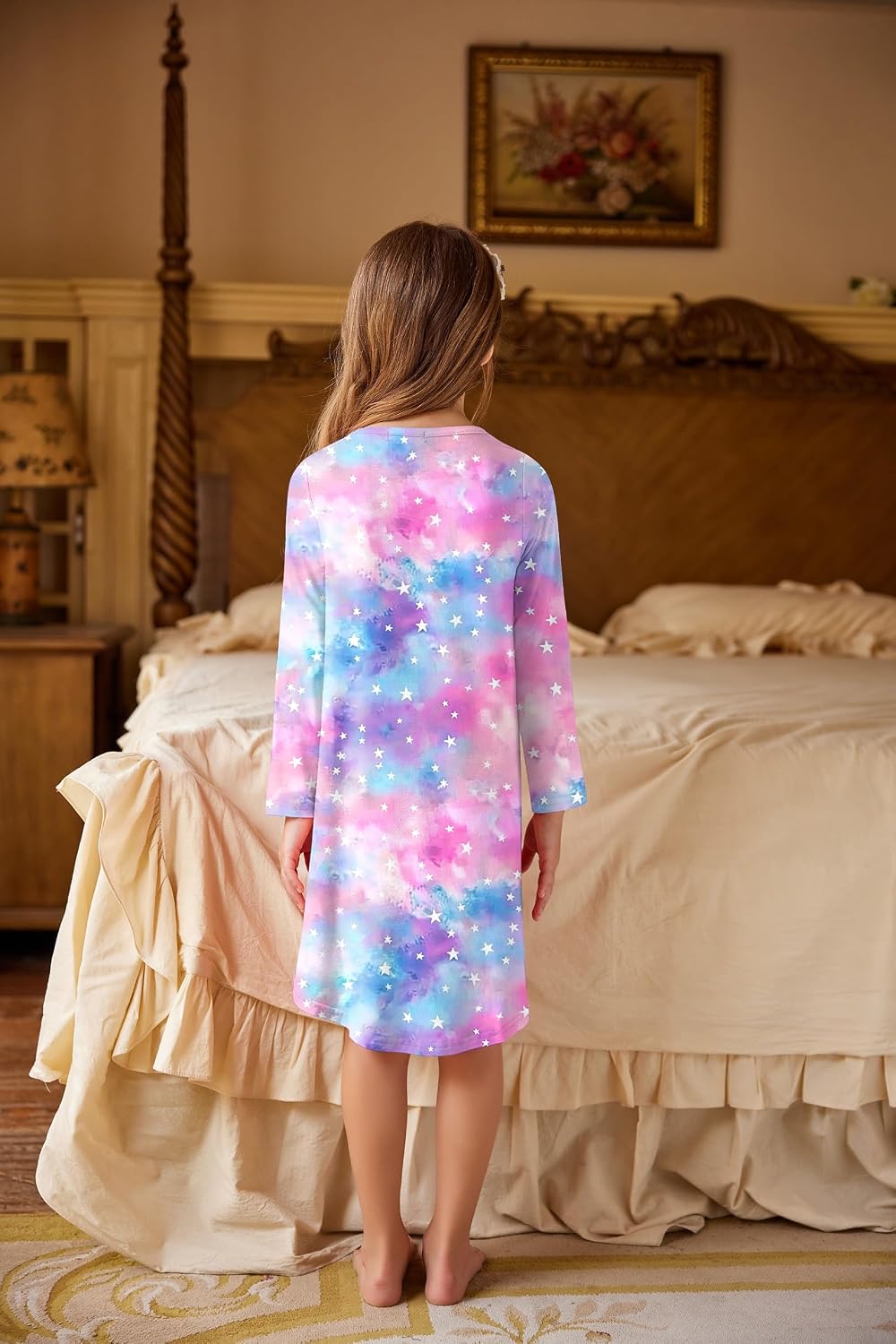 Detalle 1 de Arshiner Ragazza Camicia da Notte Maniche Lunghe
