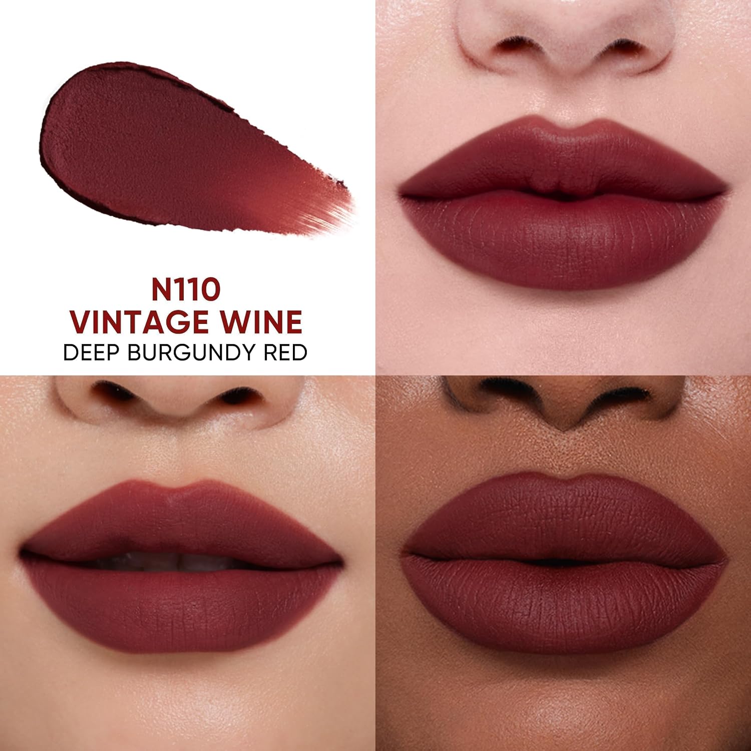 Detalle de JUDYDOLL N110 Vintage Wine Matte Glitter Lipstick