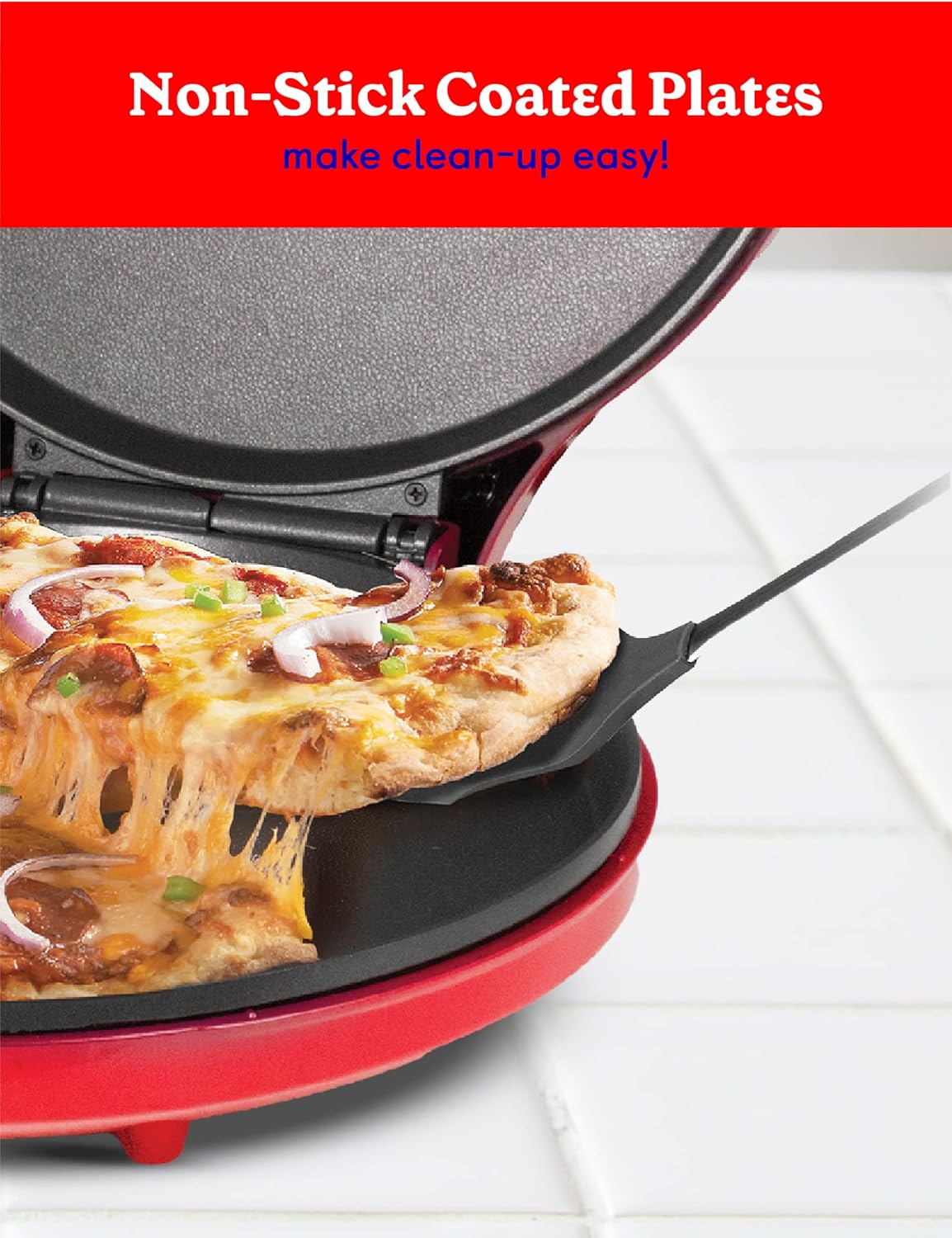 Detalle de Betty Crocker Pizza Maker Plus 12" 🍕