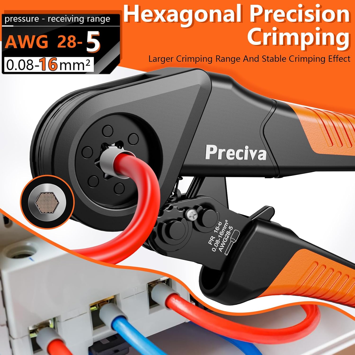 Thumbnail 1 de Preciva 0.08-16mm² Ferrule Crimping Tool Kit