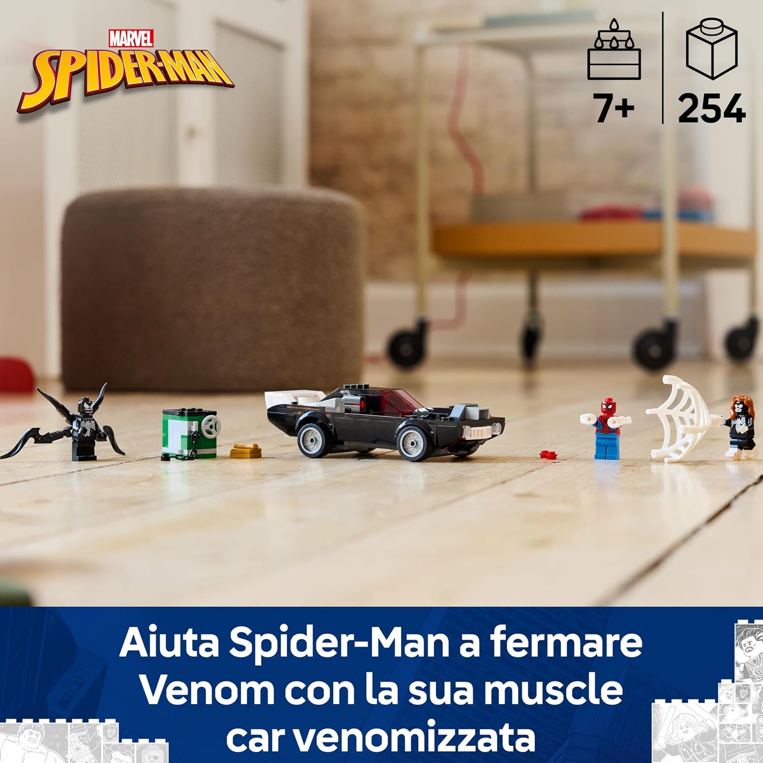 Detalle 2 de LEGO Marvel Spider-Man 76309, muscle car