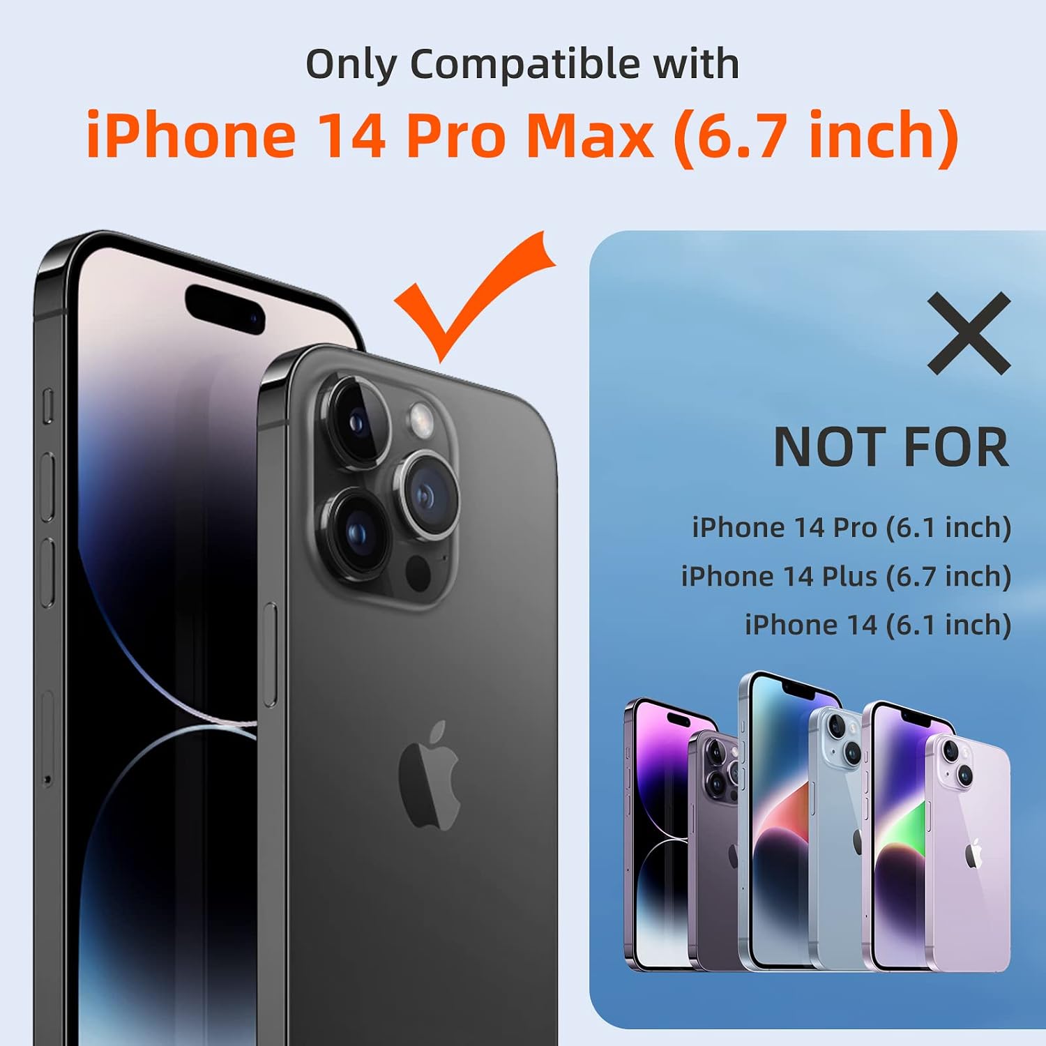 Thumbnail 4 de GOODVISH Handykette für iPhone 14 Pro Max (6,7 Zoll) – transparentes Necklace-Case mit Kameraschutz & Bildschirmschutz, Wine Red