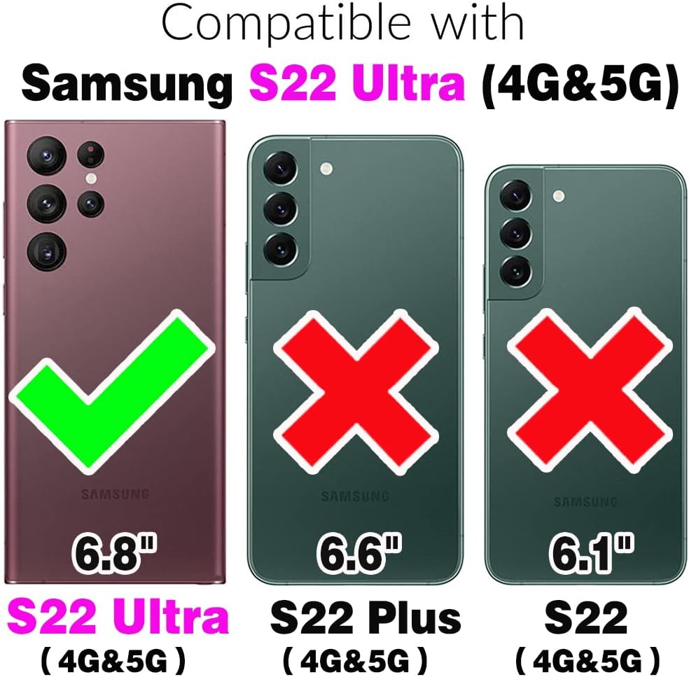 Thumbnail 1 de Asuwish Blue 3-in-1 Case with Slide Camera Cover and Tempered Glass for Galaxy S22 Ultra 5G