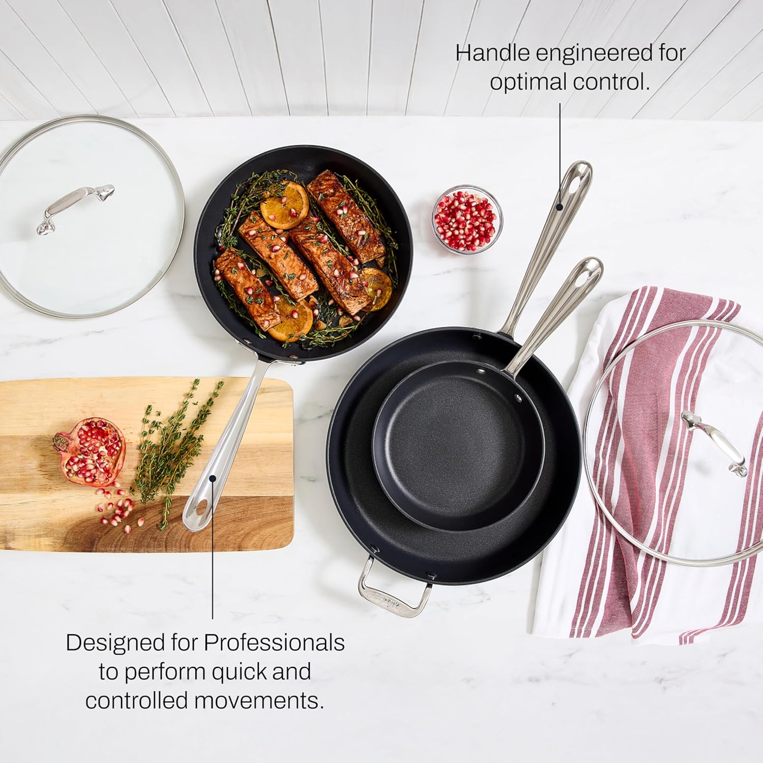 Thumbnail 6 de All-Clad HA1 Fry Pan Set 2-Piece 8 & 10 Inch
