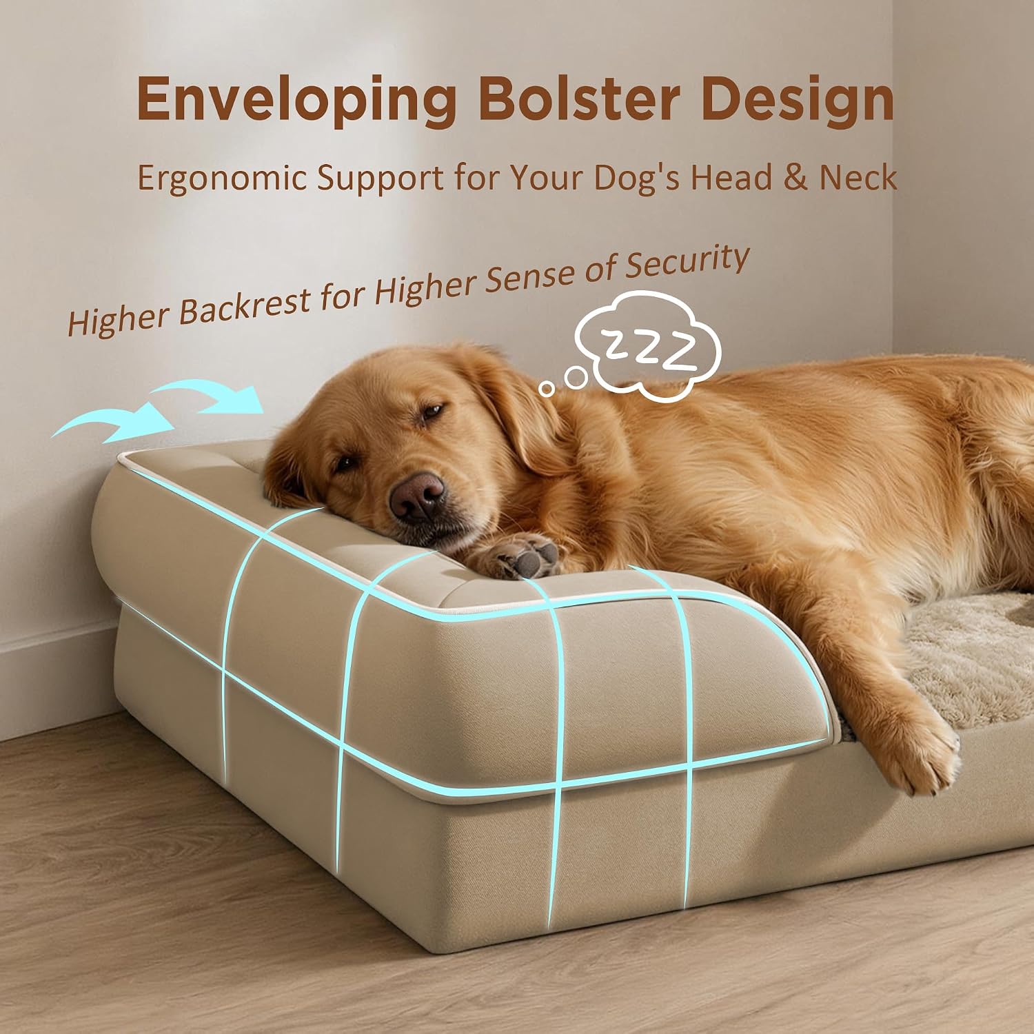 Detalle de Comfort Expression Orthopedic Dog Bed, 35 x 22 Inch