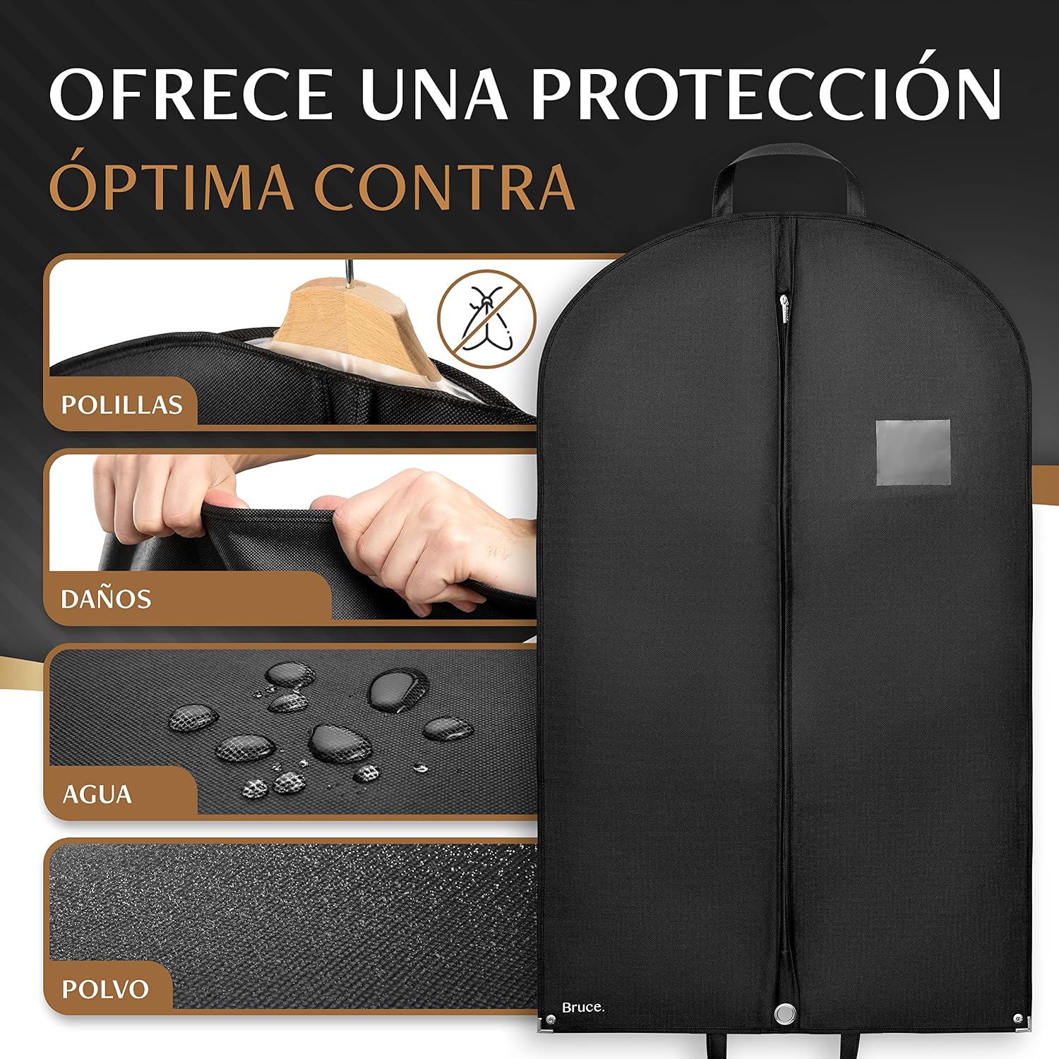 Detalle 2 de Bruce.® Fundas ropa armario 100x60 cm 7 unidades