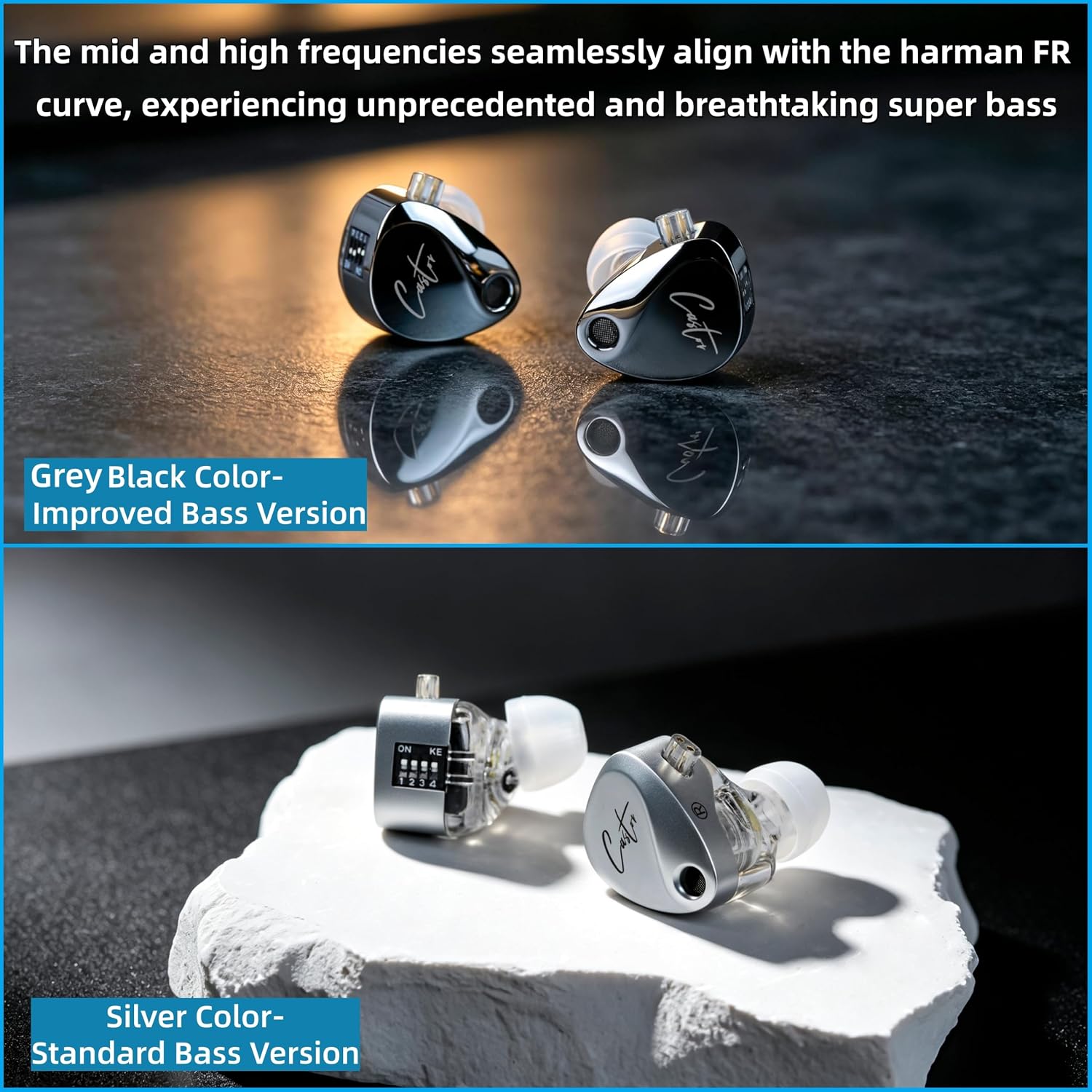 Detalle de KZ Castor In-Ear Monitors, Bass Edition with Dual Dynamic Drivers