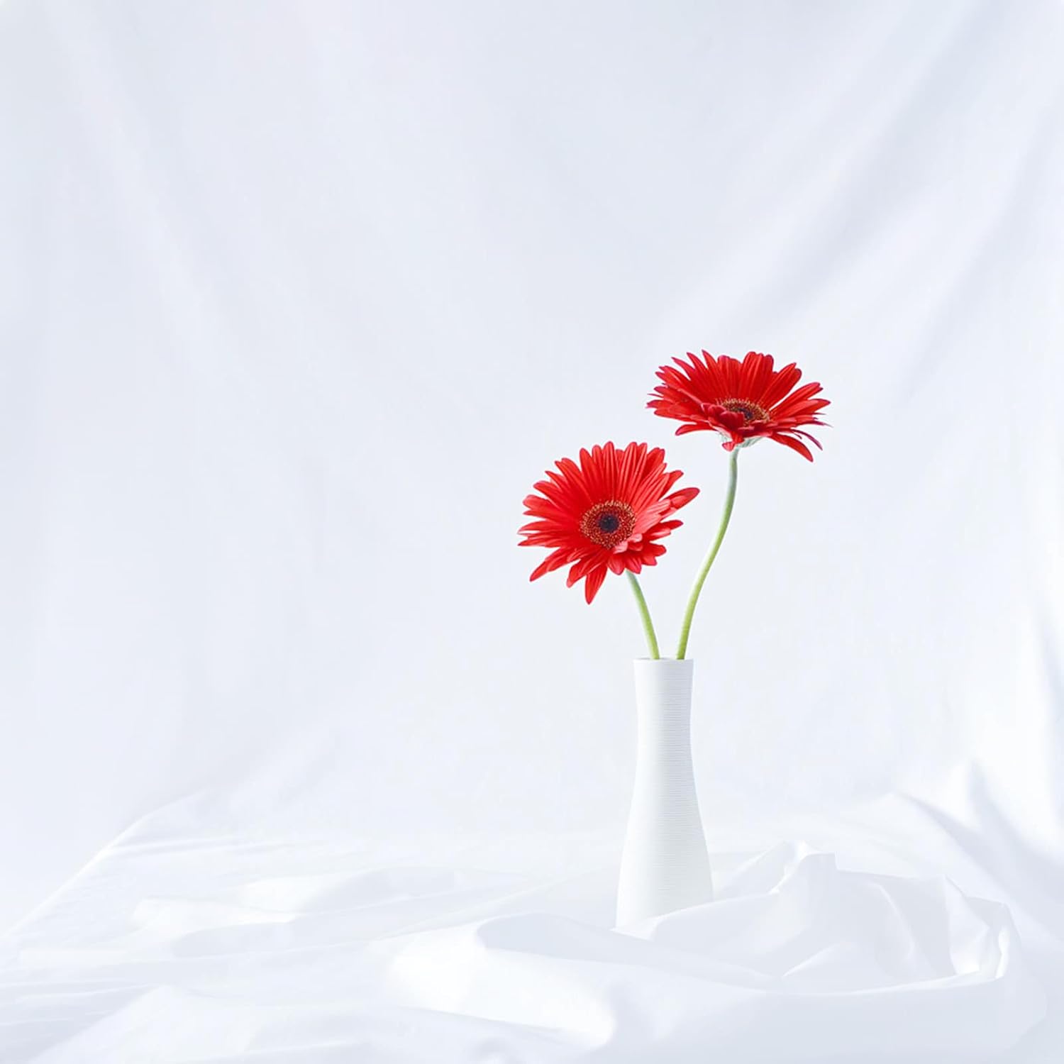 Detalle de Vevelux white 2 x 3 m (7 x 10 ft) polyester photography backdrop with spring clamps and anti-wrinkle clips