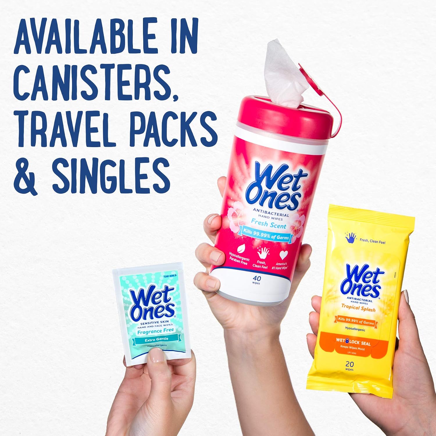 Detalle de Wet Ones X0066400 Big Ones Antibacterial Hand Wipes, Fresh Scent, 28-Count, 12-Pack