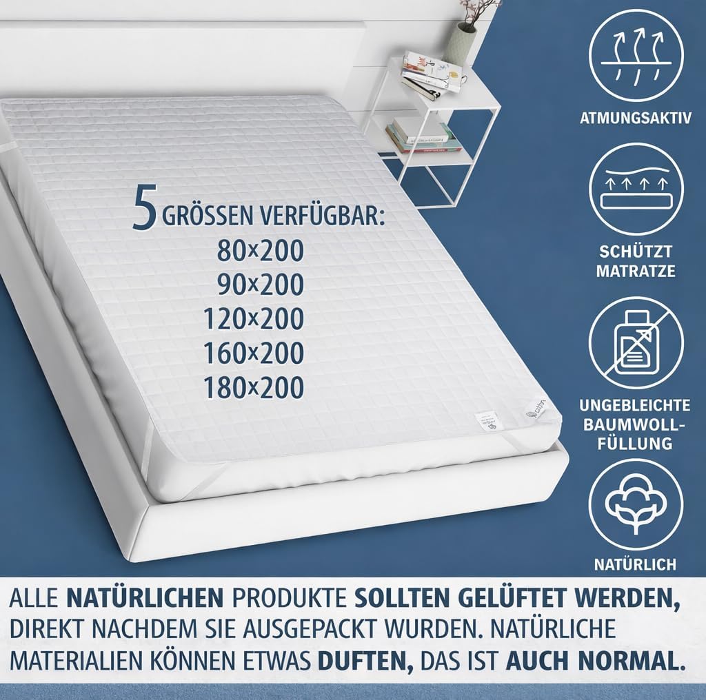 Detalle de FAM Home Coprimaterasso traspirante Cotton Touch: protezione semplice e durevole