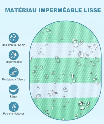 Thumbnail 3 de ISEYOU Grand Sac de Plage XXL Imperméable – 45L, multi-poches et séparation humide/sec