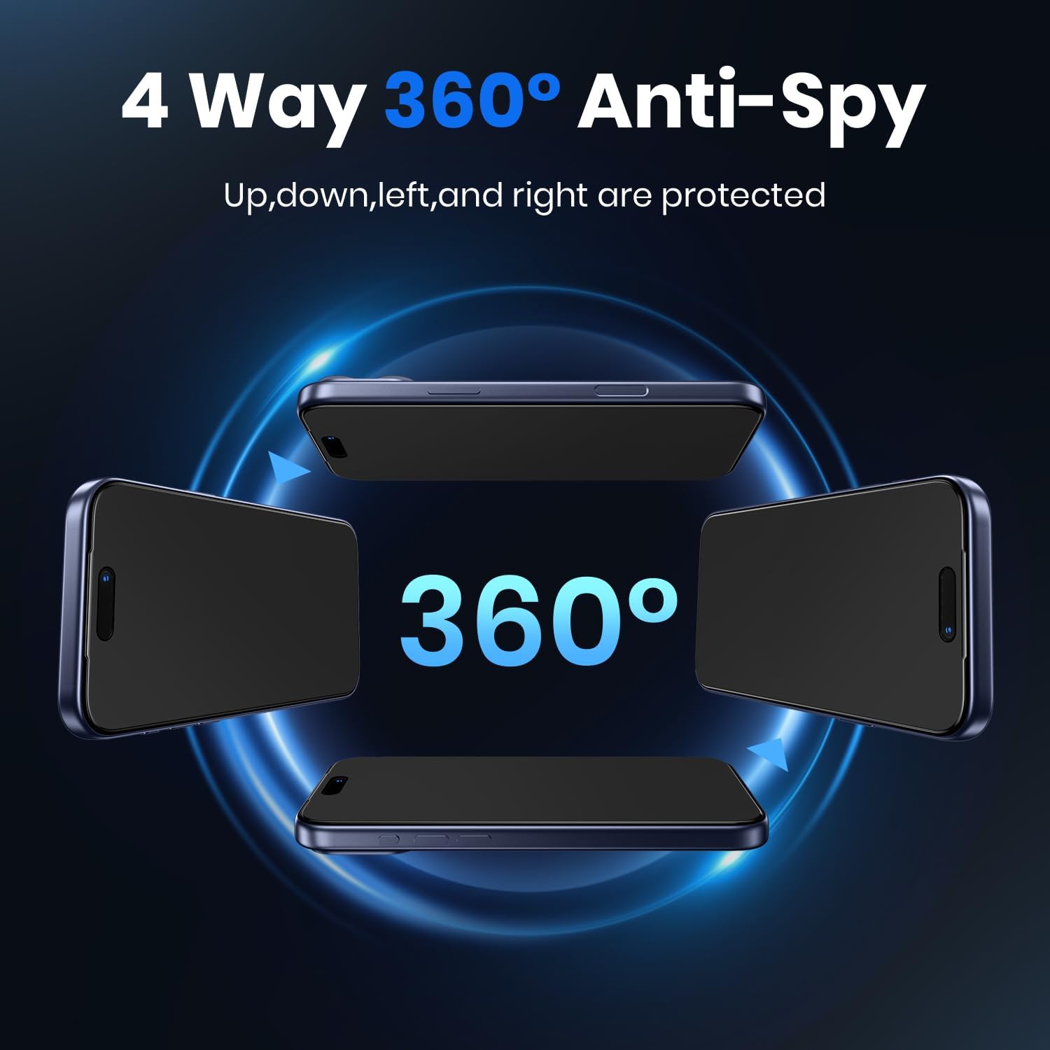Thumbnail 2 de WSKEN Matte Privacy Screen Protector for iPhone 17 Pro Max (2 Pack) – 360° Anti Spy, Anti Glare 9H Tempered Glass