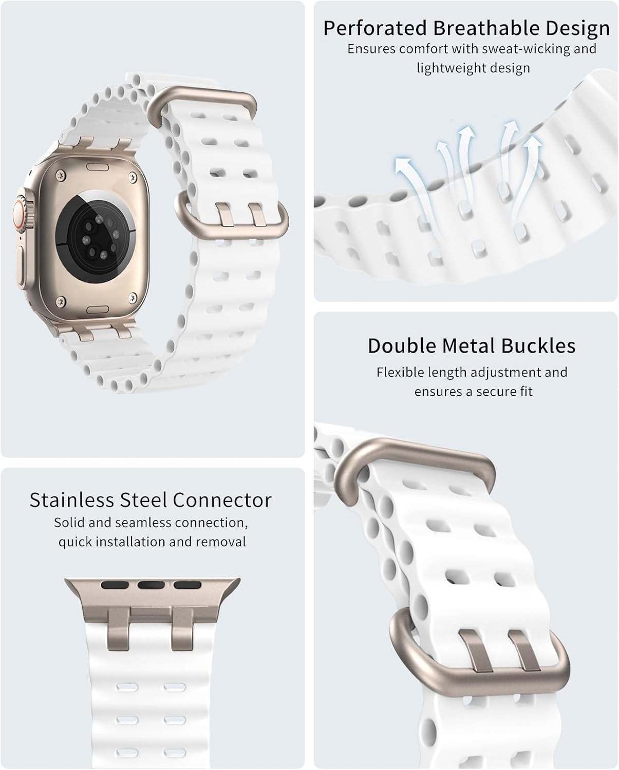 Detalle de TiMOVO Ocean Strap 49mm breathable band